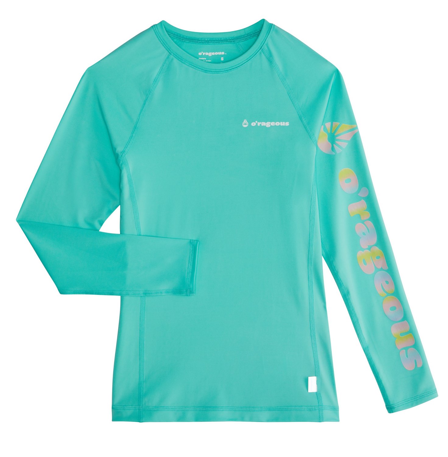 O'Rageous Juniors’ Solid Long Sleeve Rash Guard Academy