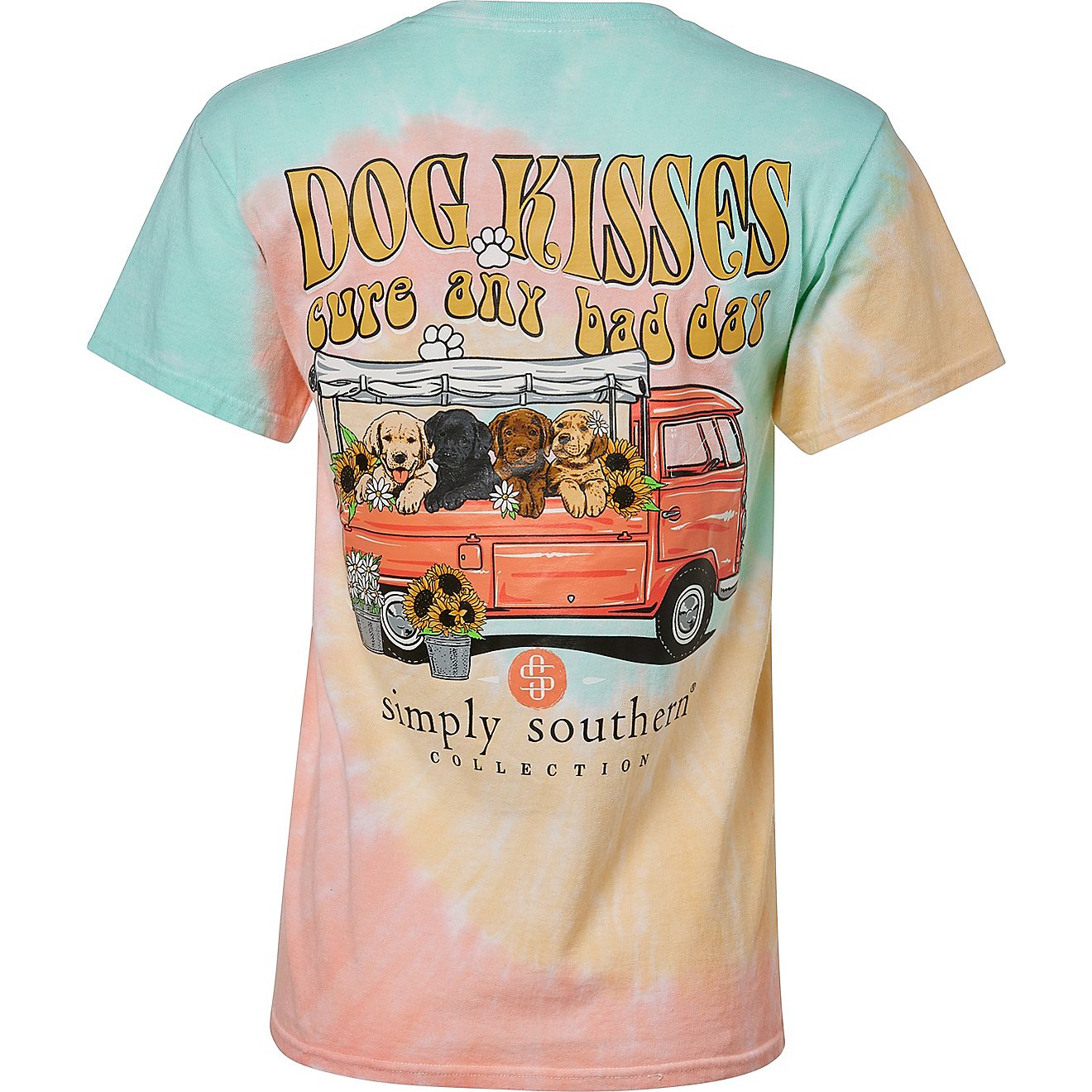 Simply Southern Women's Dog Kisses T-shirt                                                                                       - view number 1