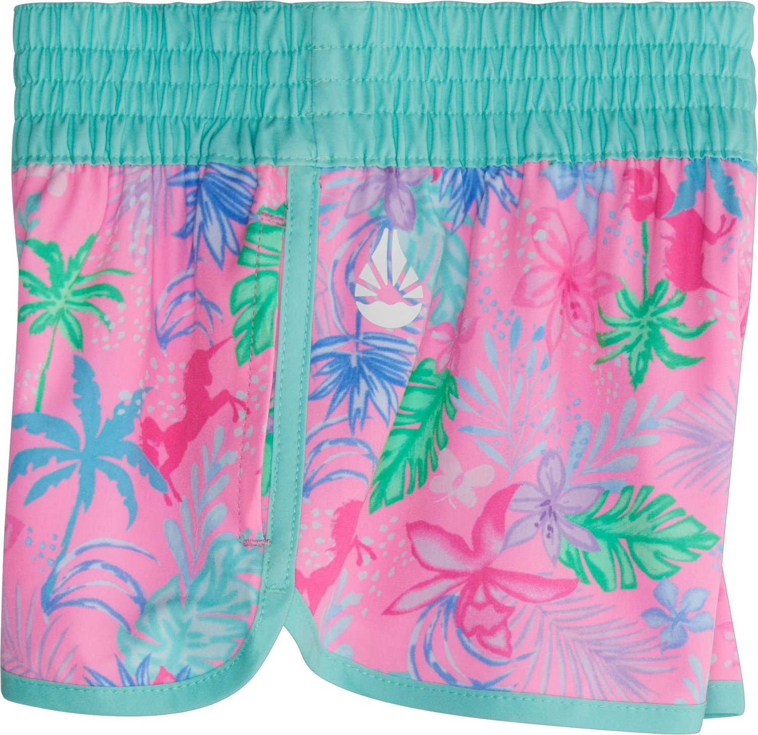O'Rageous Girls' 4-7 Tropical Unicorn Print E Boardshorts - view number 3
