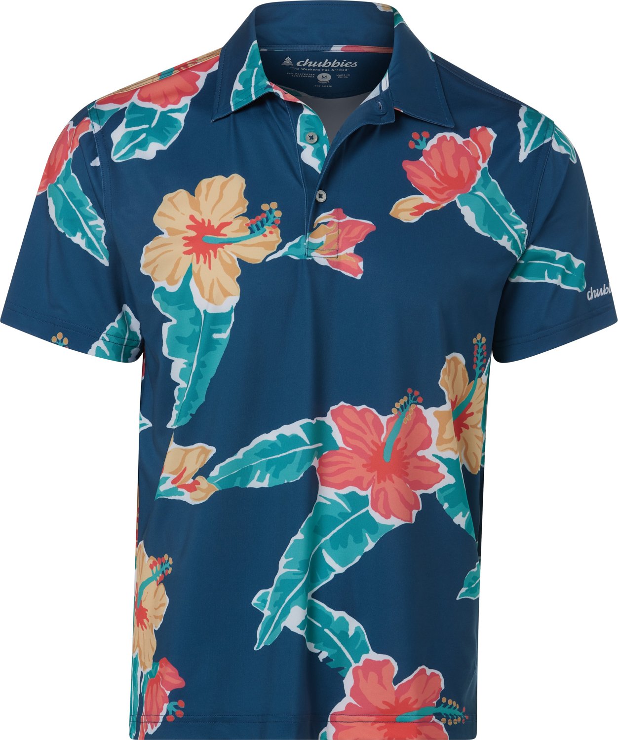 Chubbies Men's Floral Reef Performance Polo Shirt | Academy