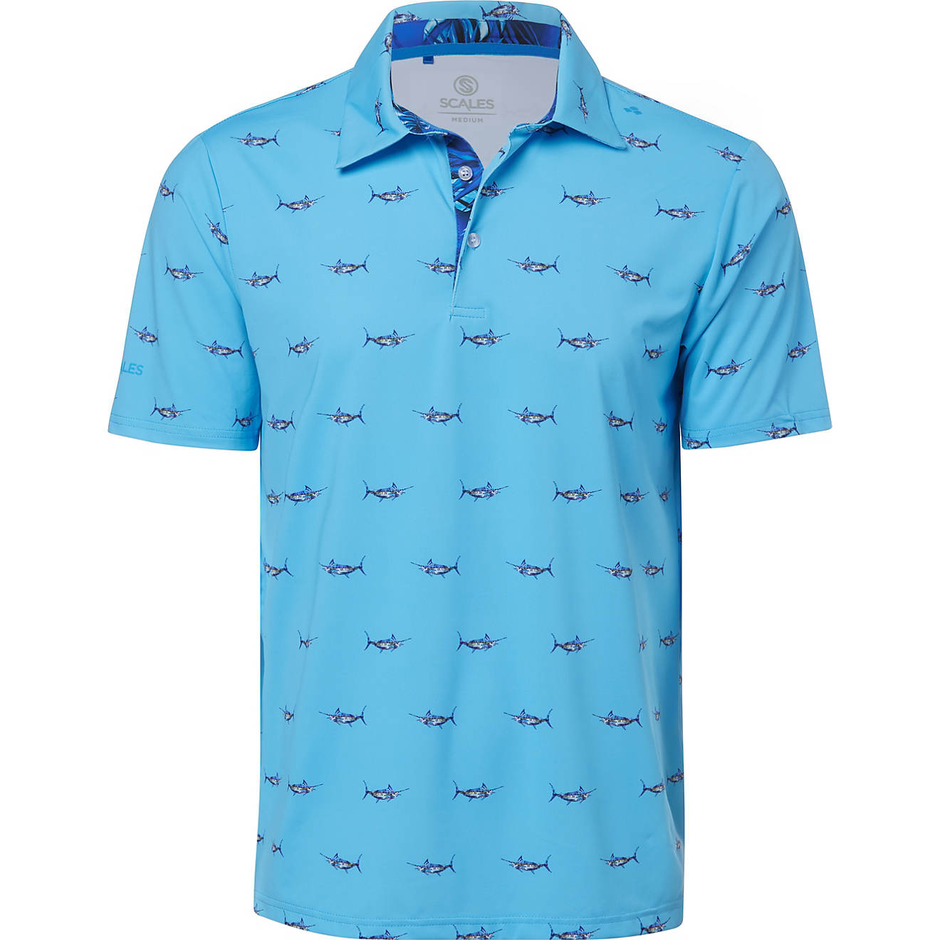 SCALES Men's Tropical Marlin Polo Shirt | Academy