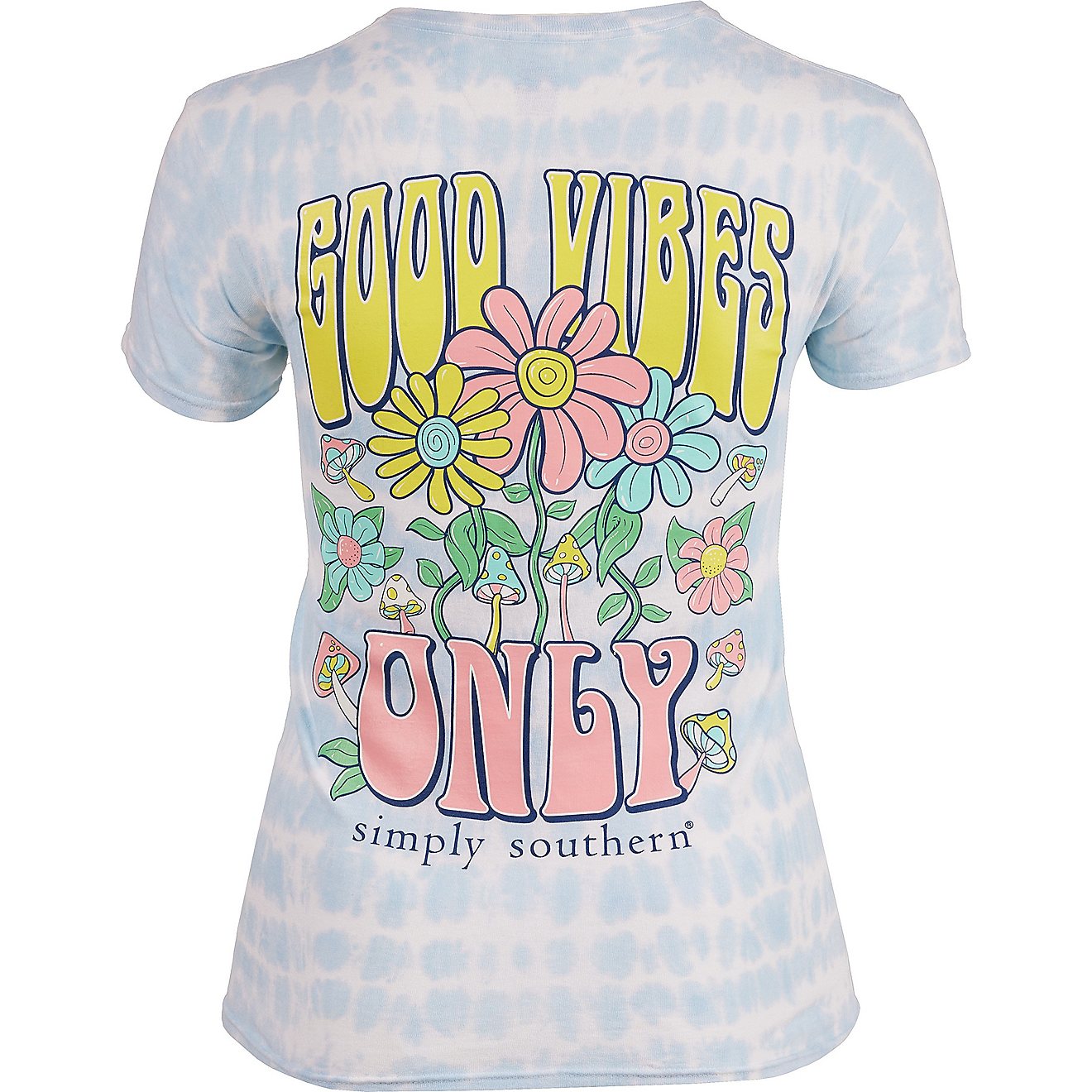 Simply Southern Women's Good Flowers T-shirt                                                                                     - view number 1