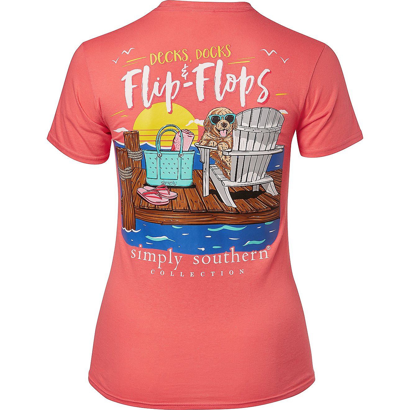 Simply Southern Women's Decks Sunset T-shirt                                                                                     - view number 1