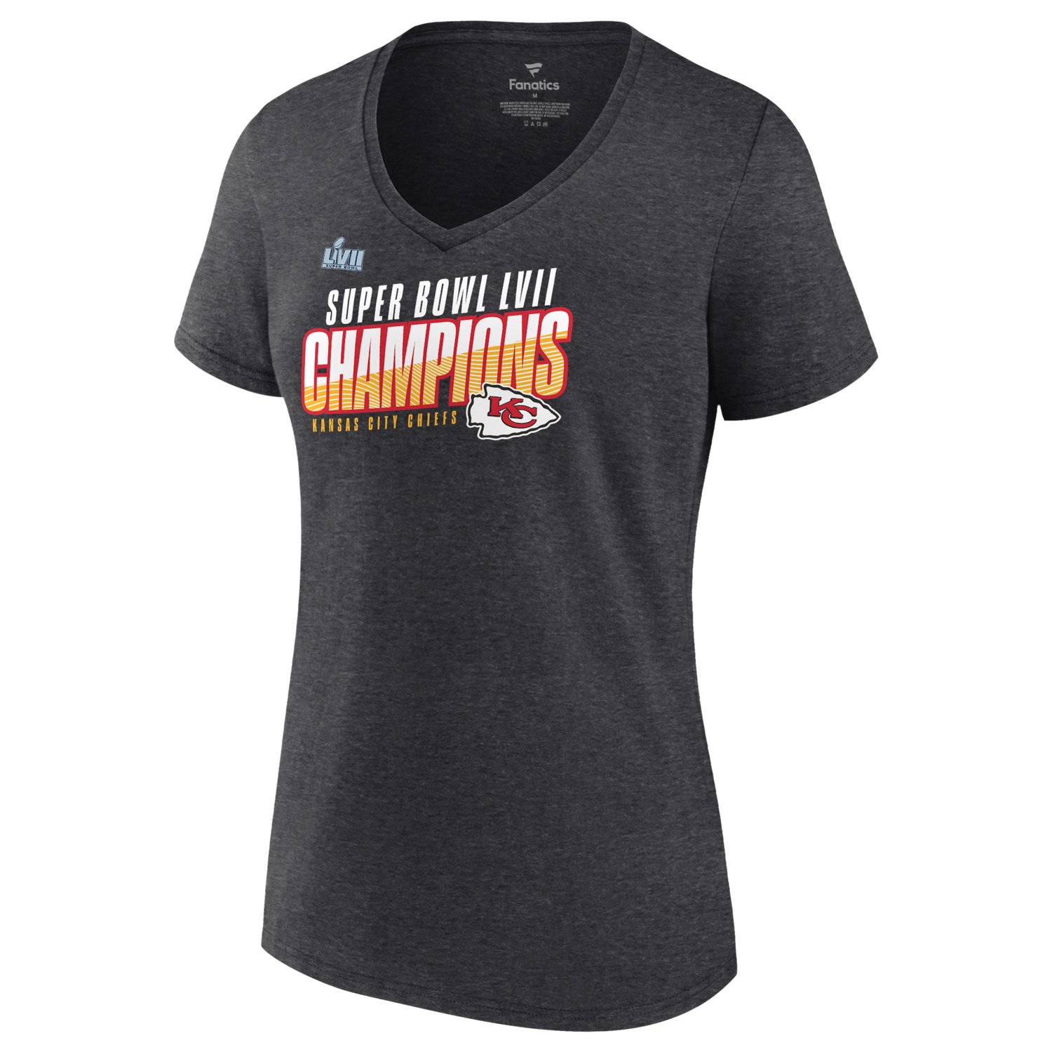 Kansas City Chiefs Grey Super Bowl LVII Champions T-Shirt by Fanatics