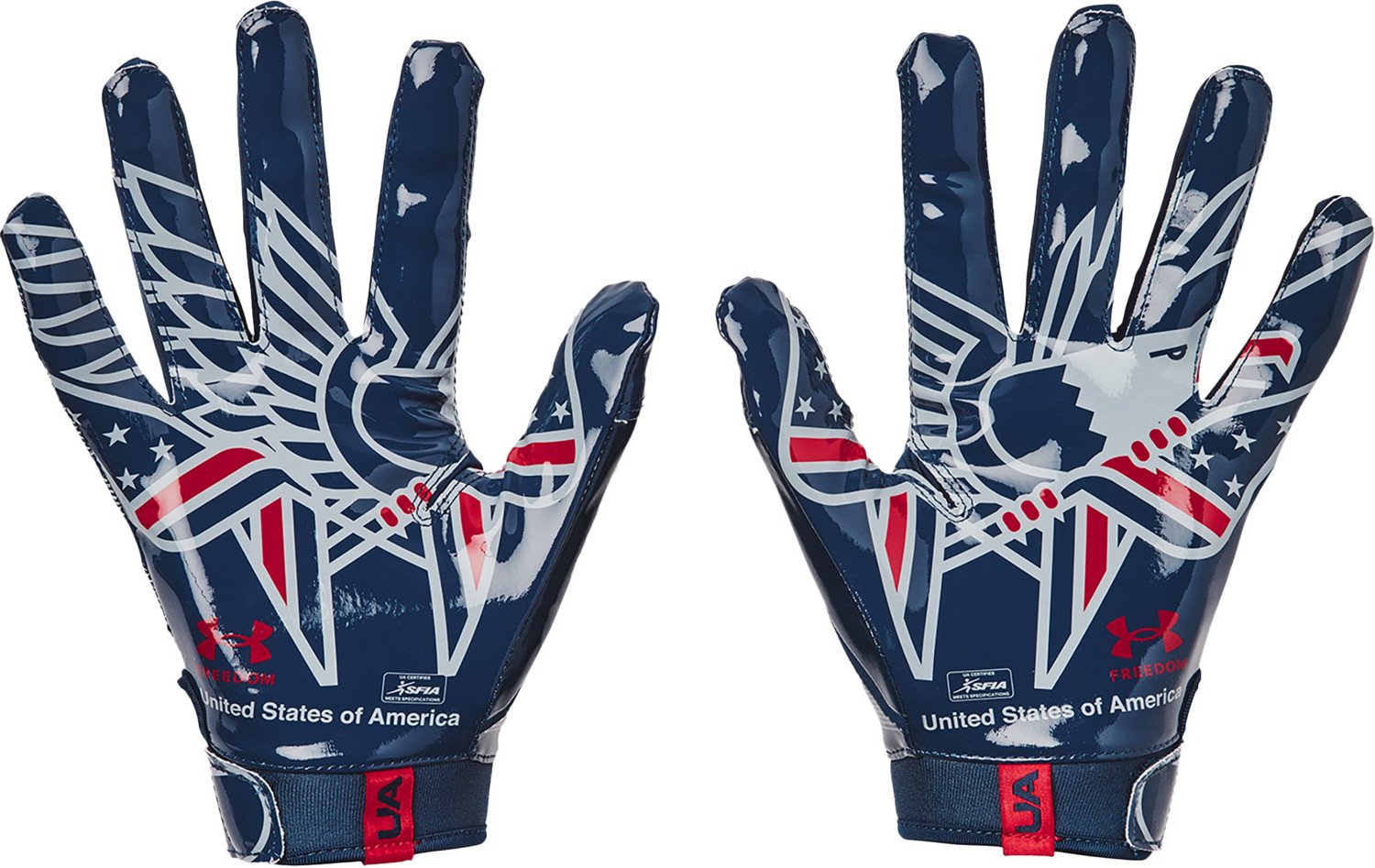 Under Armour Adults' F8 Americana Football Gloves - view number 2