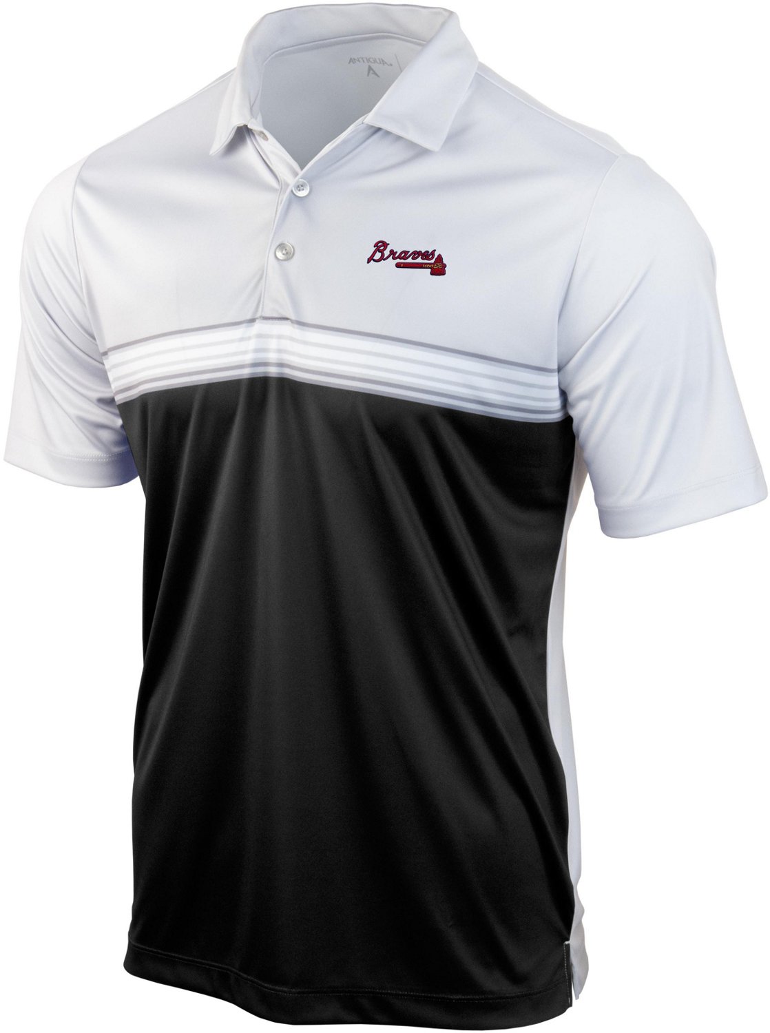 Men's Antigua Atlanta Braves White Balance Polo, Size: Medium