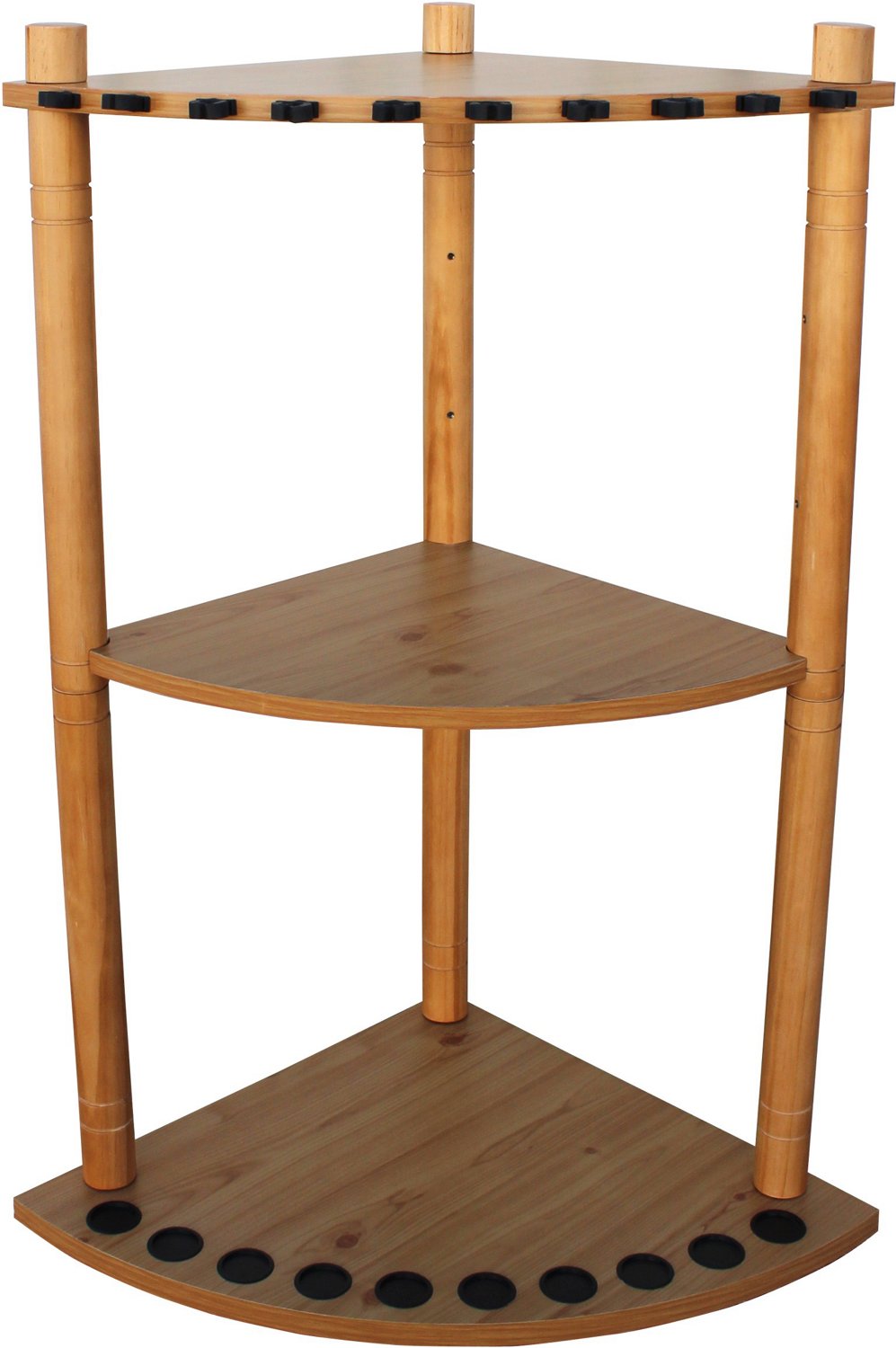 Rush Creek Creations 10 Fishing Rod Corner Rack with Extra Storage