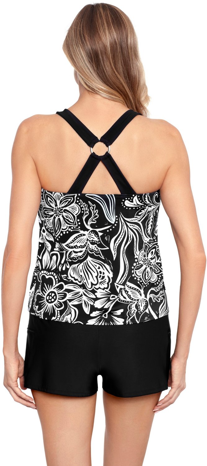 Coastal Cove Women's Tulips Ring-Back Tankini Top - view number 3