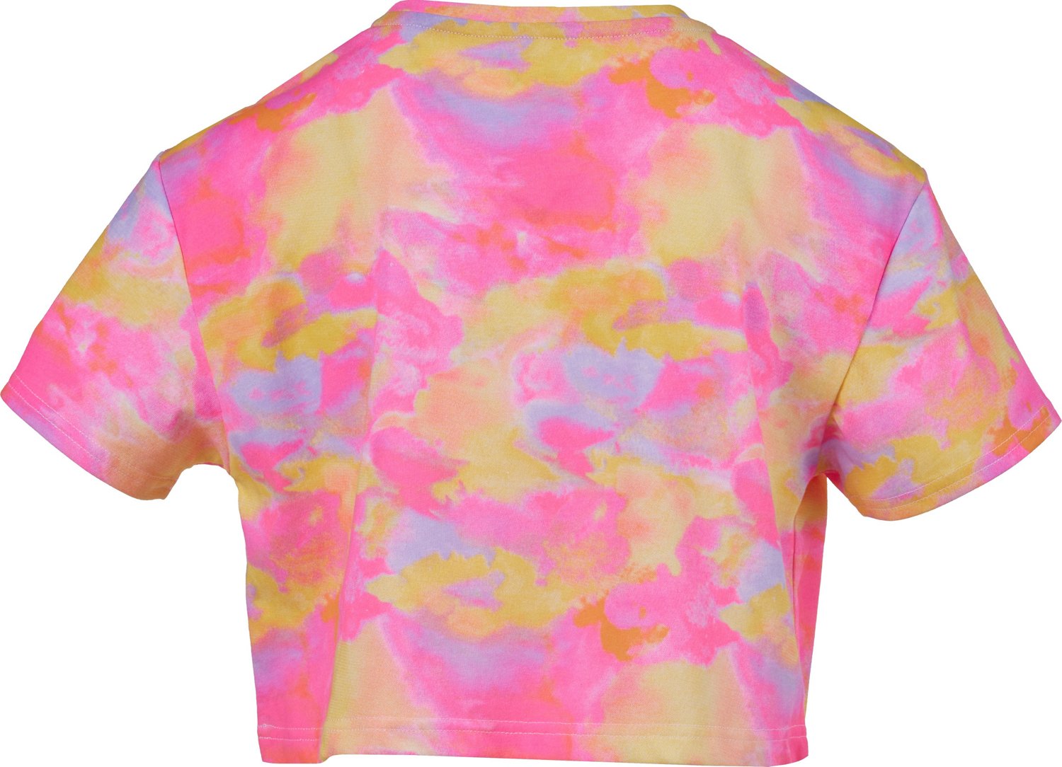 Nfl Houston Texans Girls' Short Sleeve Tie-dye Fashion Crop T