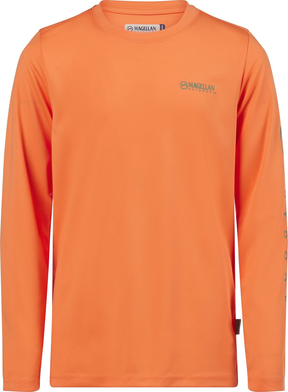 Magellan Outdoors Boys' FishGear Casting Crew Fish Print Long Sleeve T-shirt                                                     - view number 2