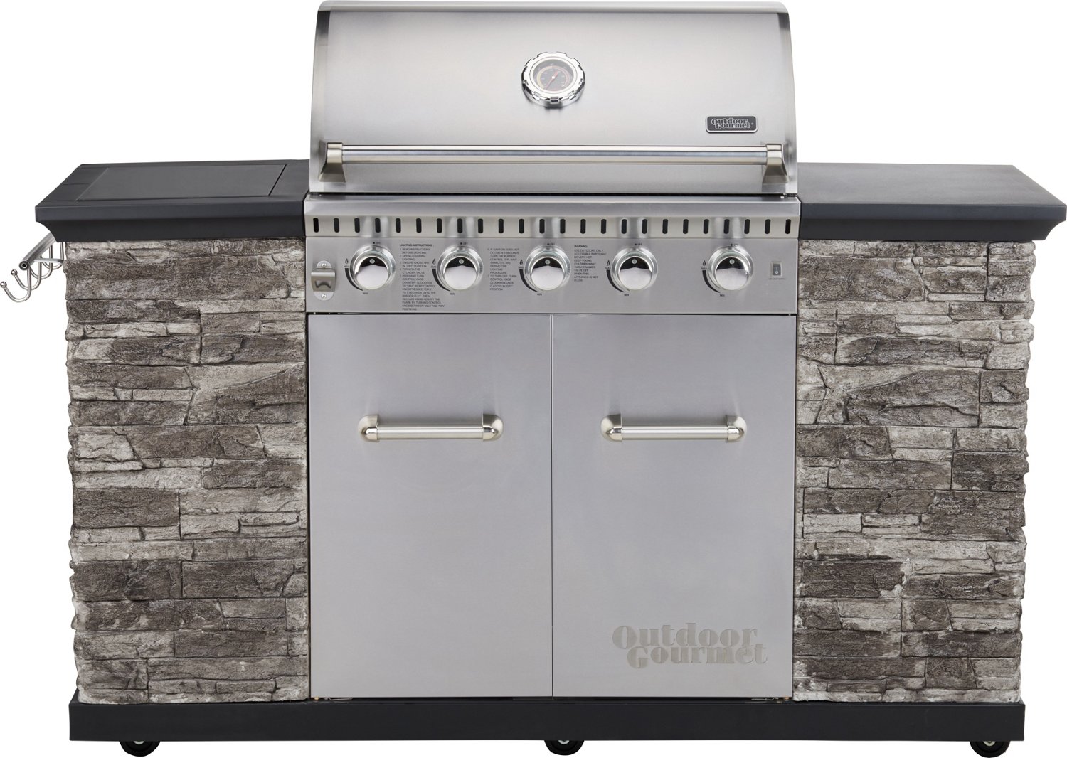 Outdoor Gourmet 5-Burner Stone Island Grill