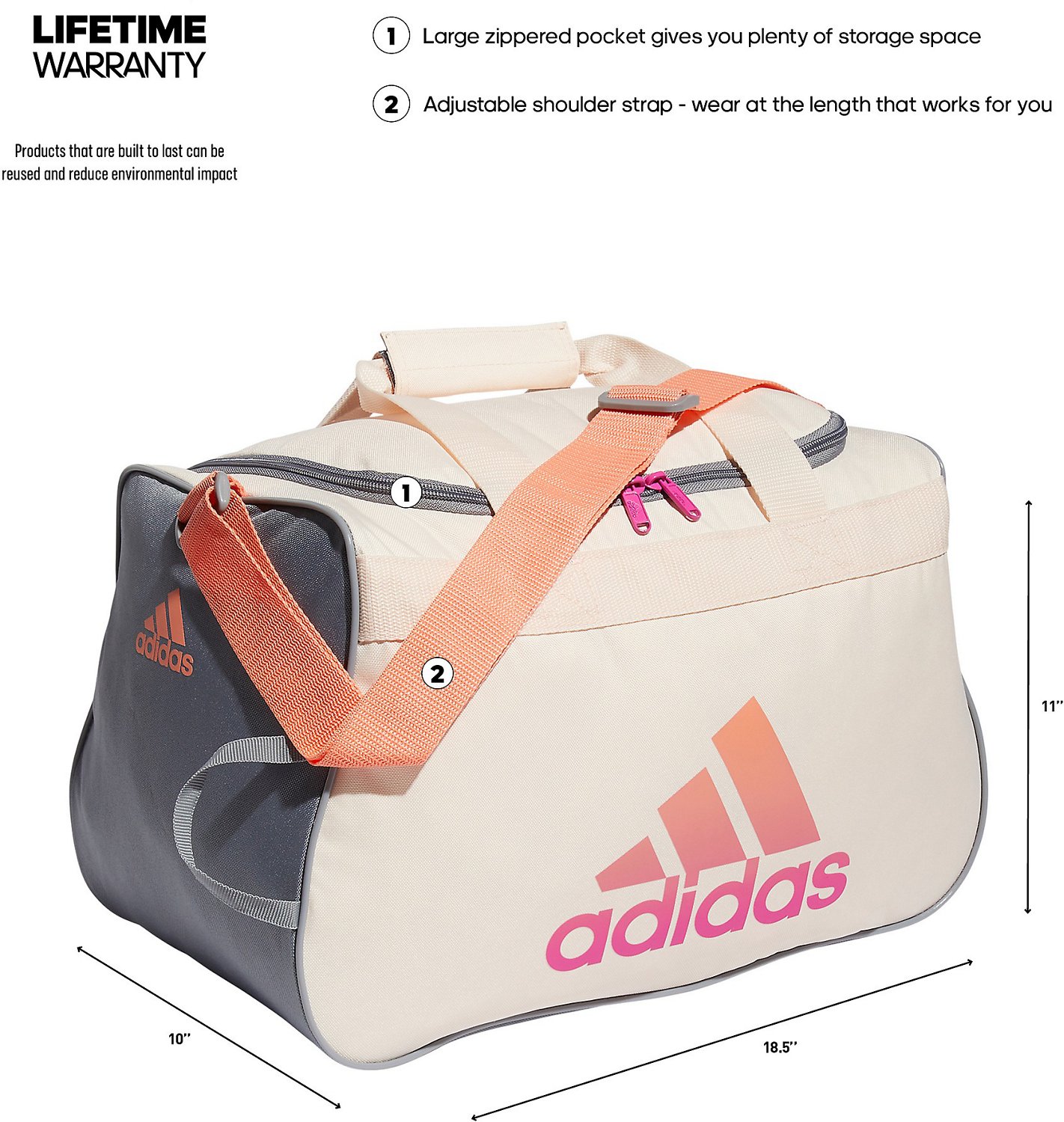 adidas Diablo Small Duffel Bag Free Shipping at Academy