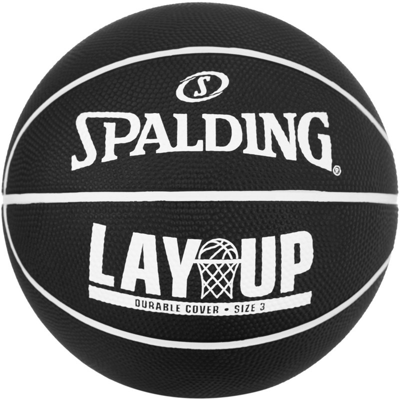 Spalding Lay Up Mini Basketball Black/White - Basketball Accessories at Academy Sports