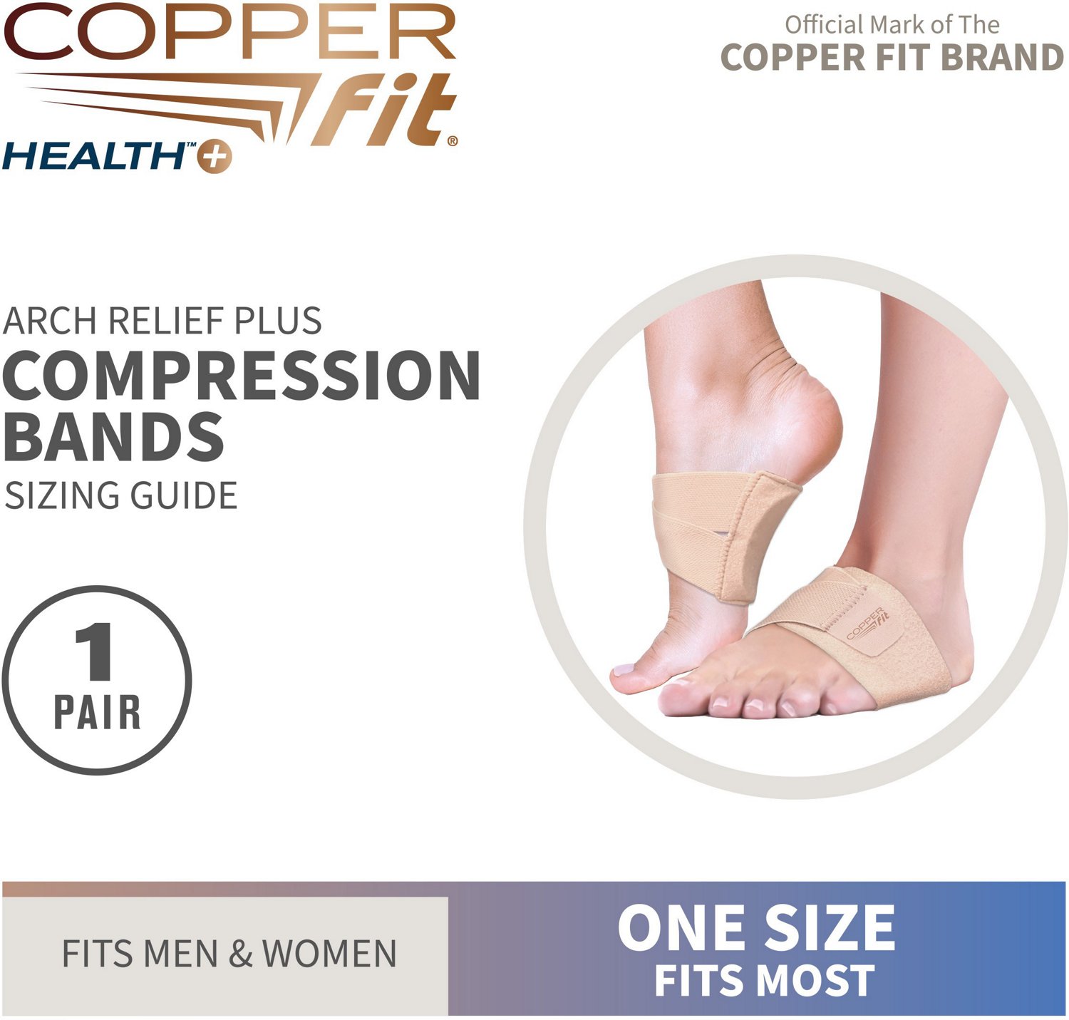 Copper Fit Health+ Arch Relief Plus Foot Wraps 2-Pack                                                                            - view number 7