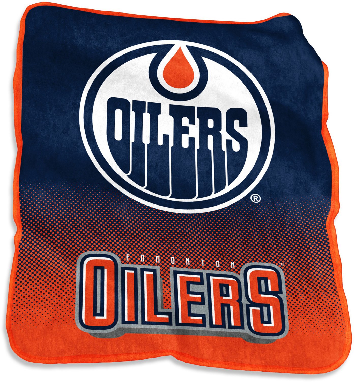 Logo Brands Edmonton Oilers 50 in x 60 in Raschel Throw