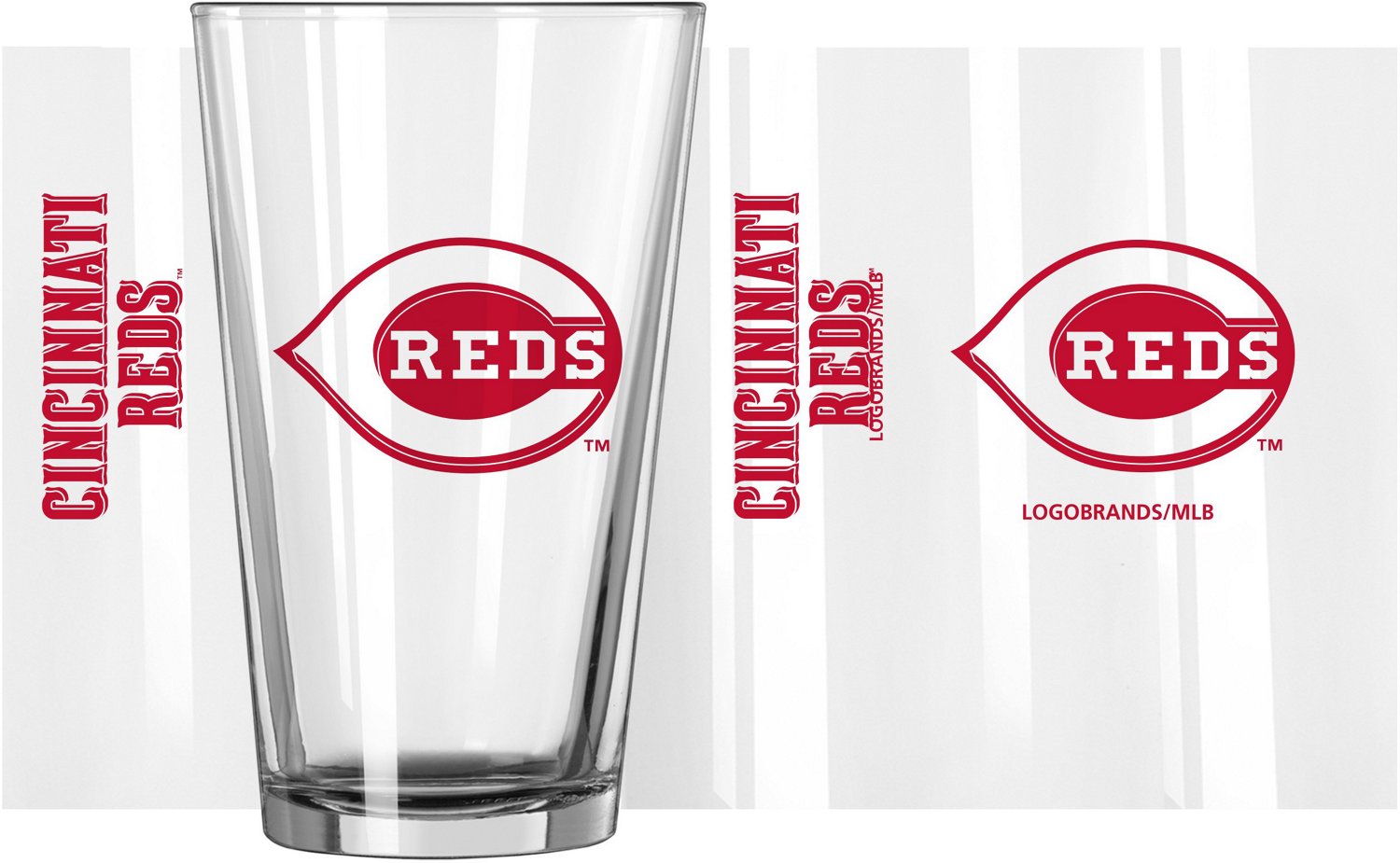 Logo Brands Cincinnati Reds 16 oz Gameday Pint Glass
