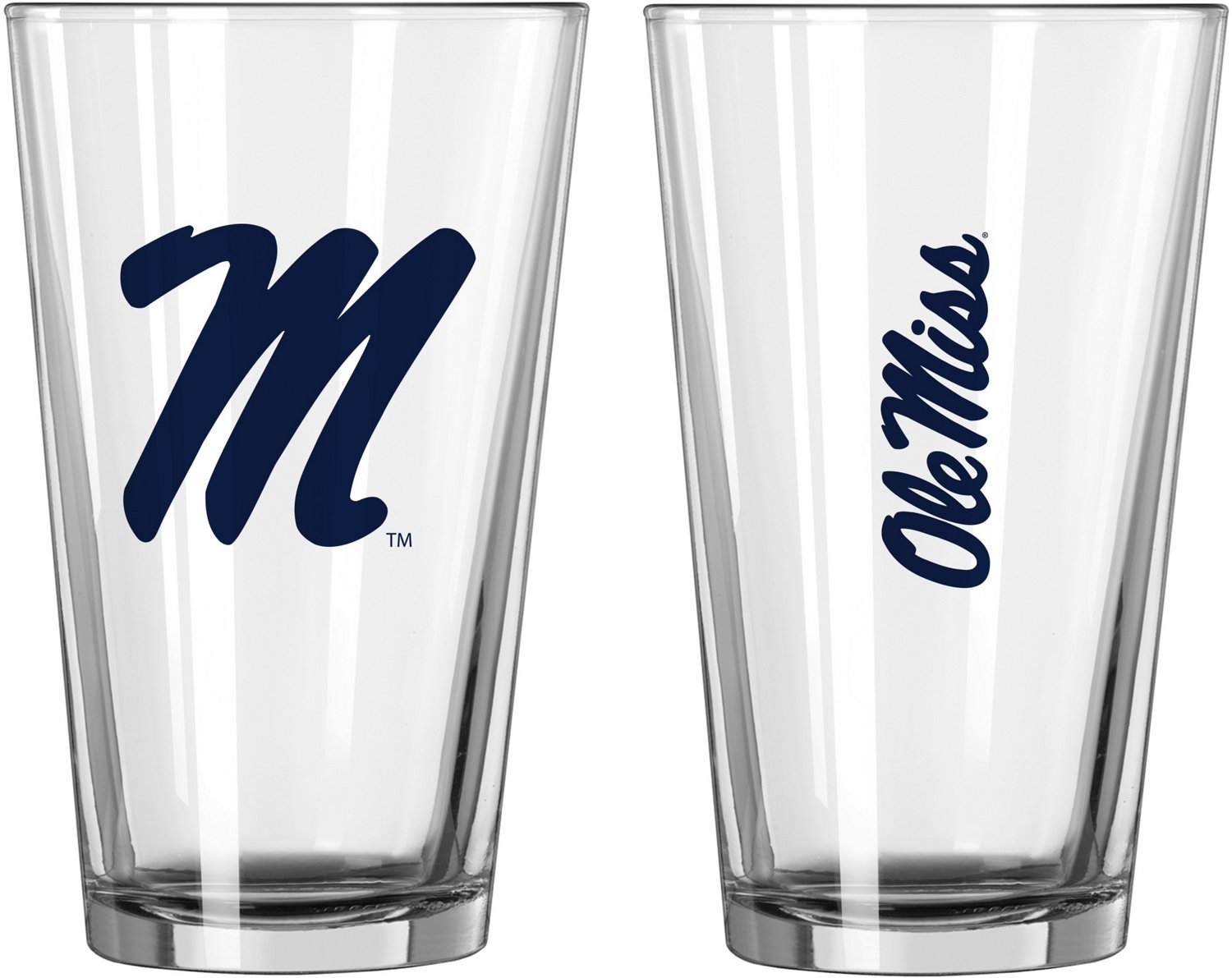 Logo Brands University of Mississippi 16 oz Gameday Pint Glass
