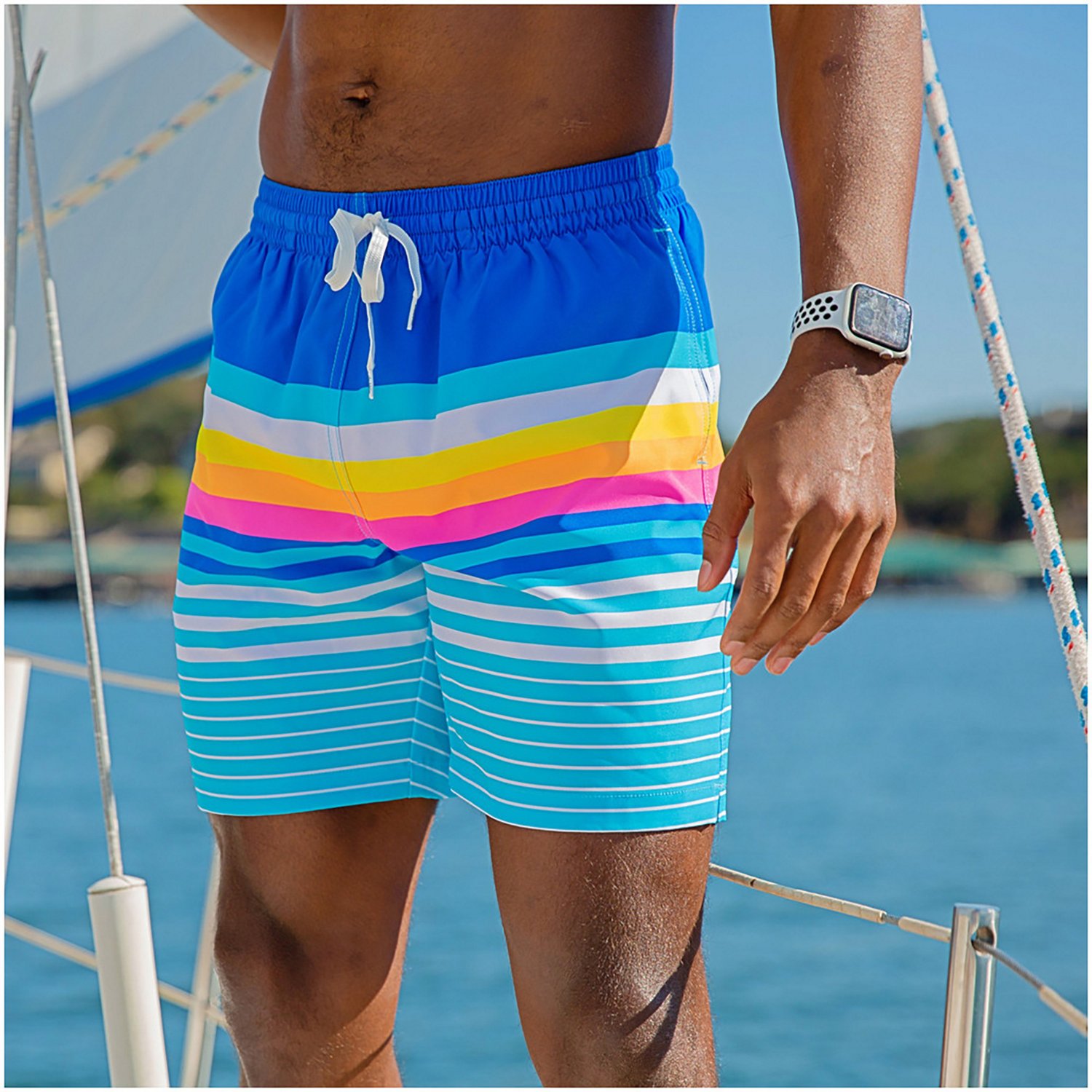 Chubbies Men's Newports Stretch Swim Trunks 7 in Academy