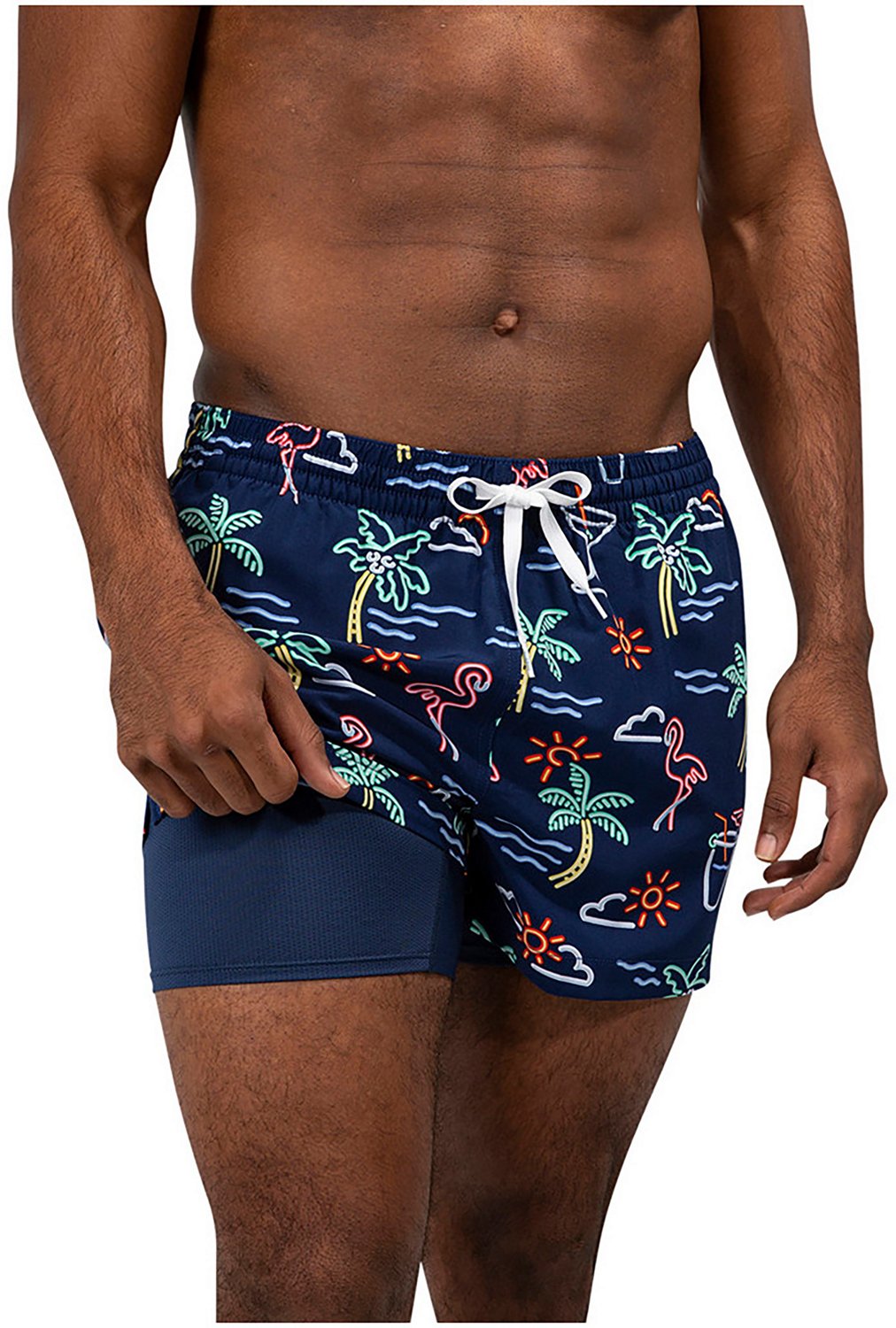 Chubbies Men's Neon Lights Lined Stretch Swim Trunks 4 in | Academy