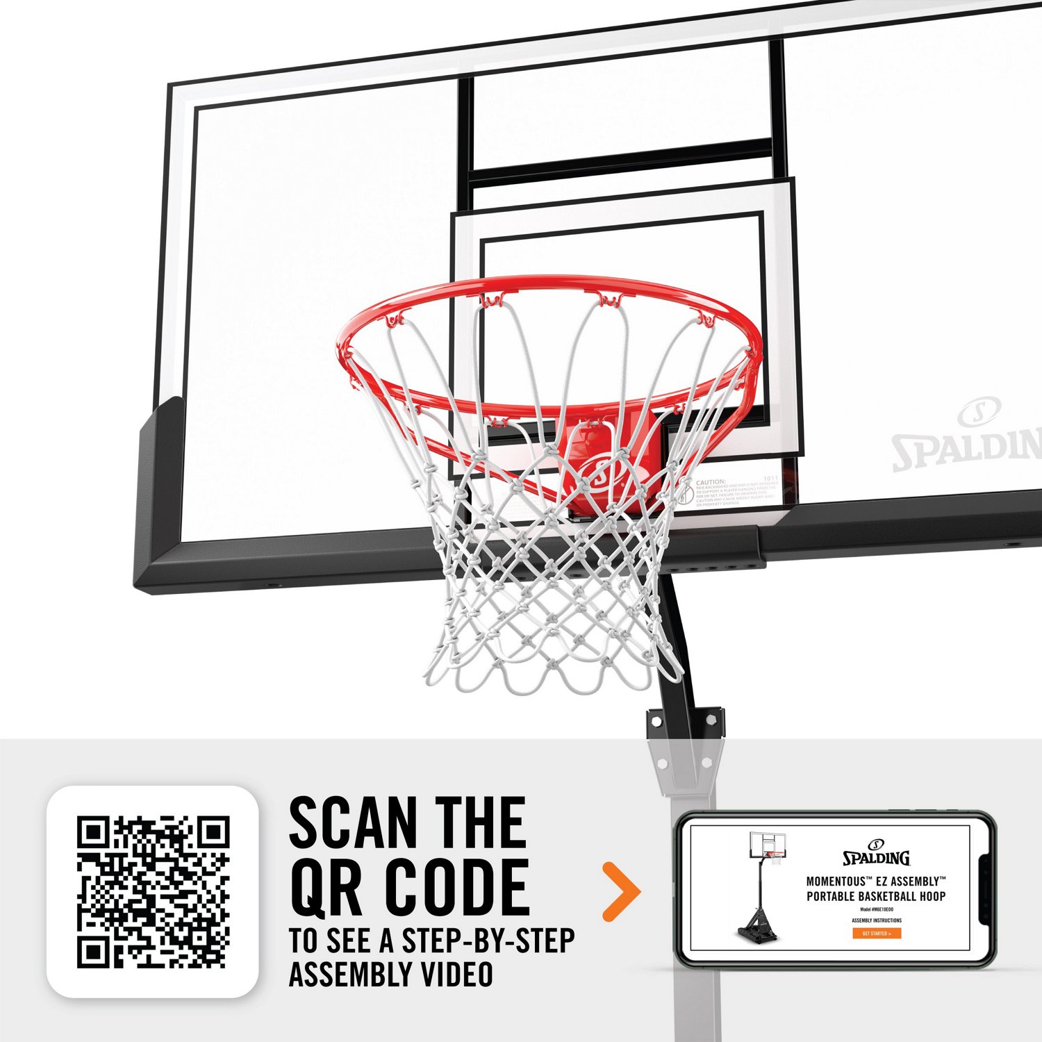 Spalding 54 in Portable Momentous EZ Assembly Basketball Hoop - view number 4