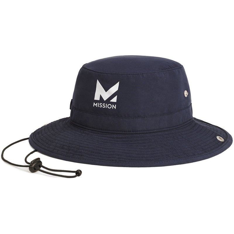 MISSION Adults' Instant Cooling Laser Cut Performance Hat Navy Blue - Exercise Accessories at Academy Sports