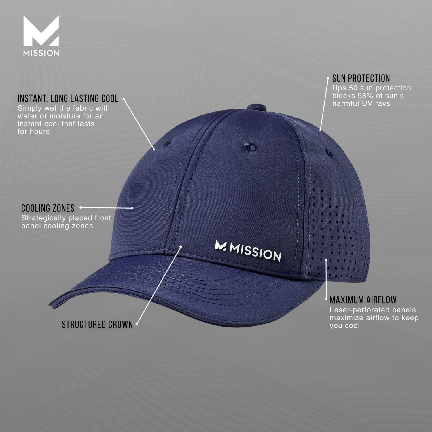 MISSION Adults' Cooling Vented Performance Hat - view number 4