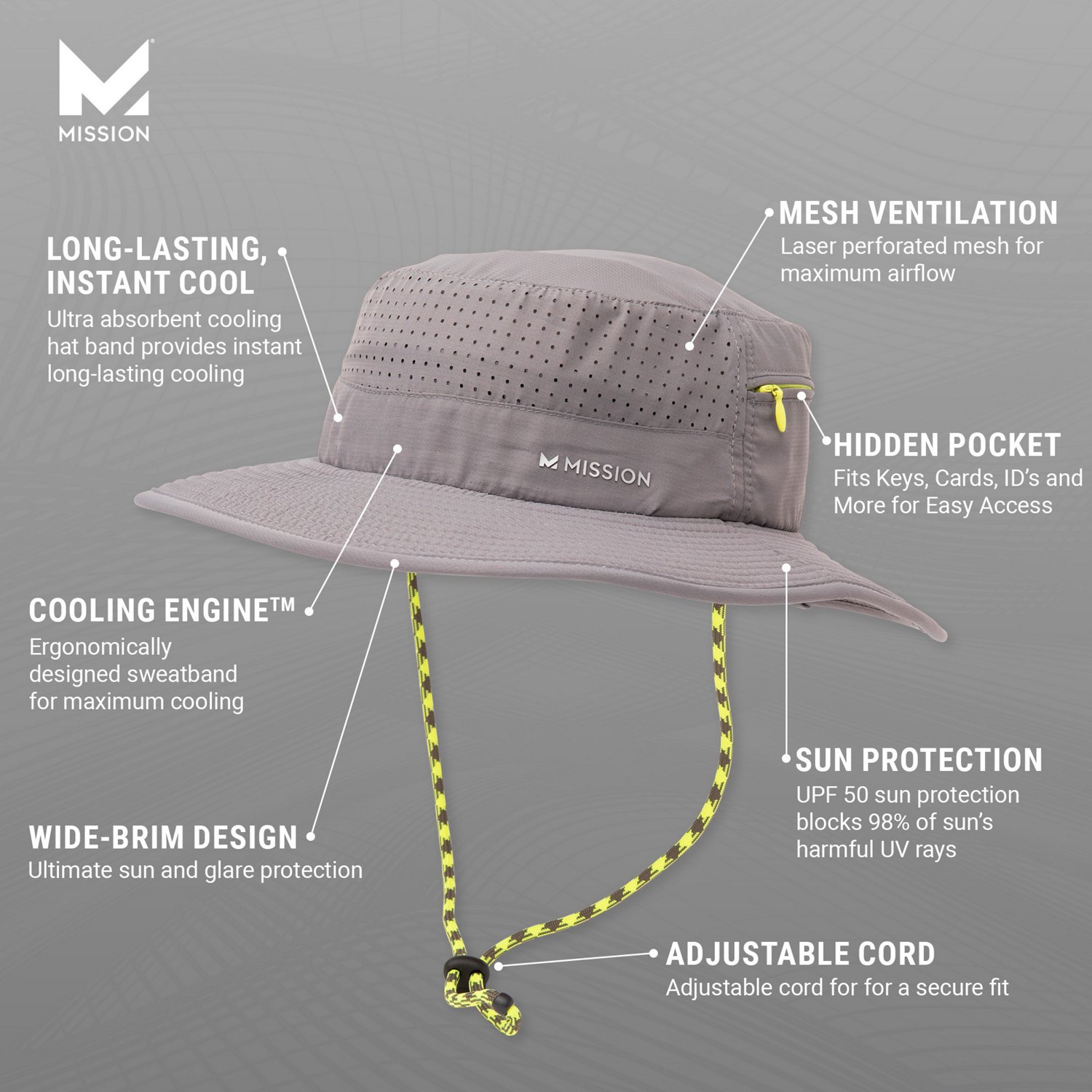 MISSION Adults' Anywhere Etched Camo Cooling Bucket Hat                                                                          - view number 4