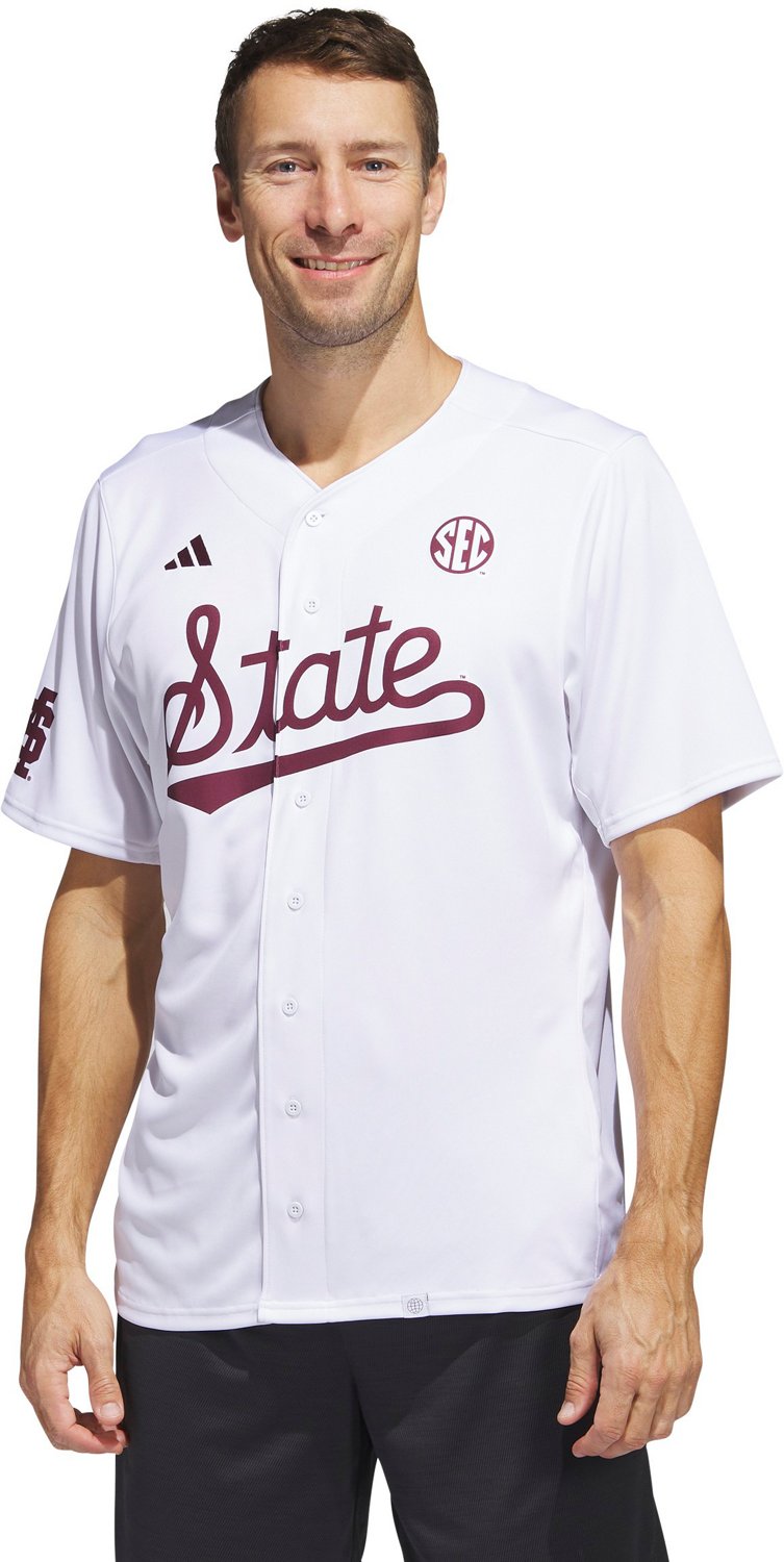 Men's adidas White Mississippi State Bulldogs Replica Baseball Jersey