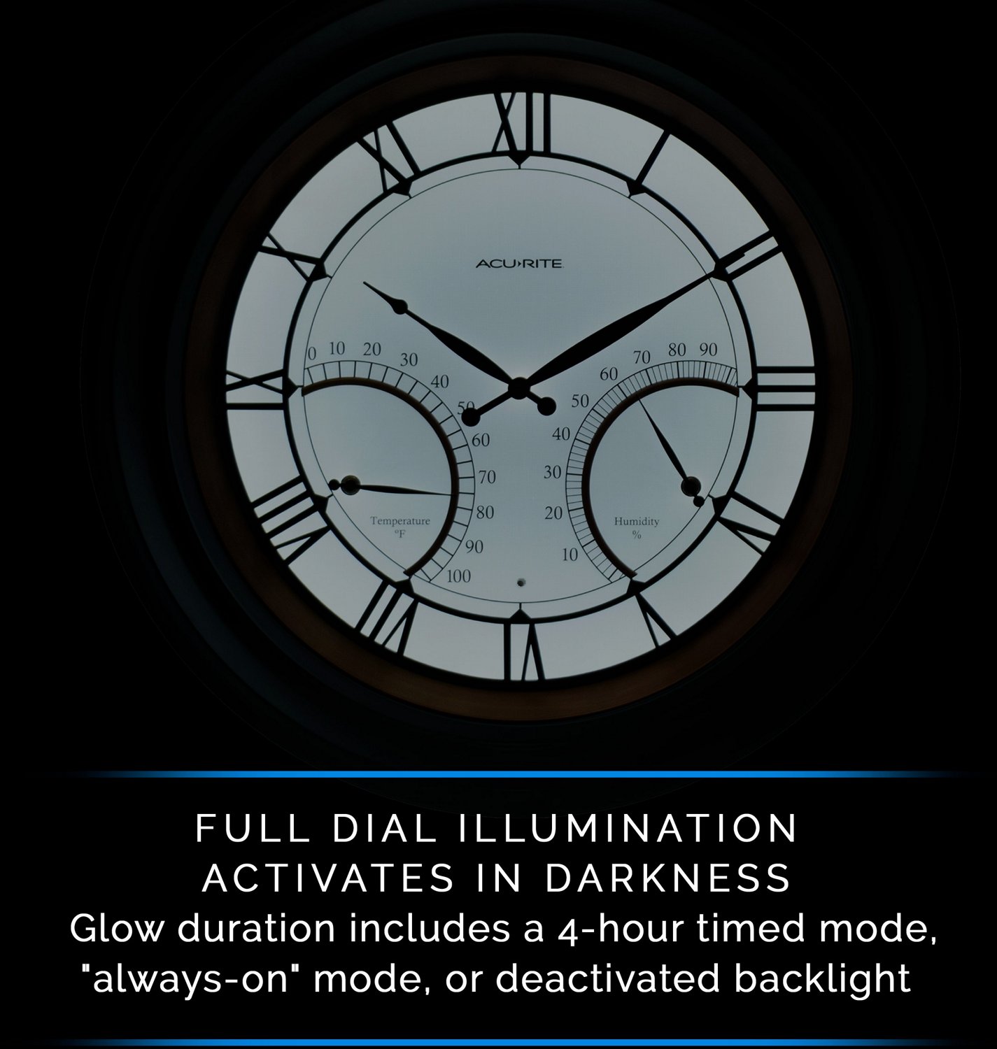 AcuRite Illuminated LED Decorative 24 in Outdoor Clock                                                                           - view number 5