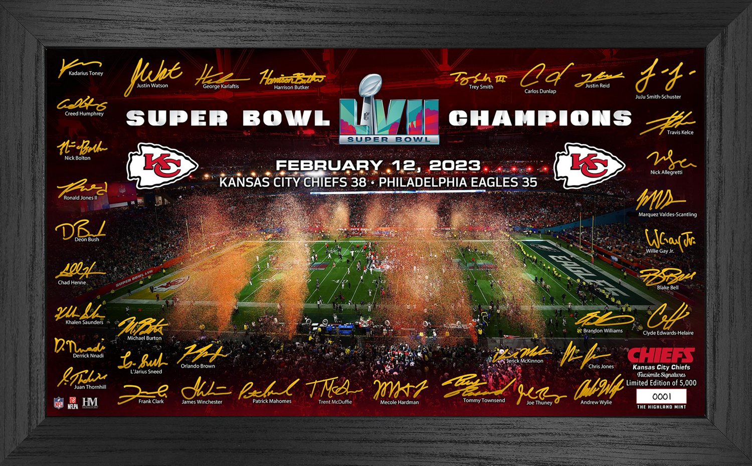 Chiefs Super Bowl Champions LVII Kansas City Chiefs Signatures