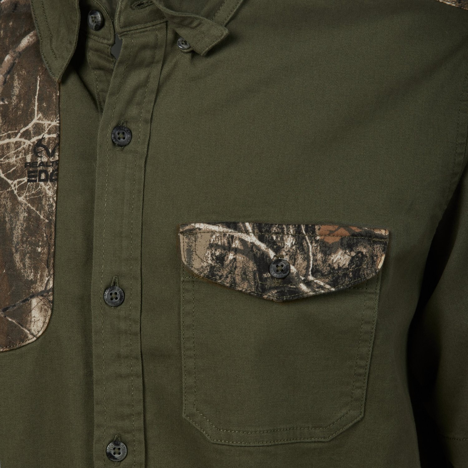 Magellan Outdoors Men's HuntGear Realtree Edge Pieced Button Down Shirt - view number 3