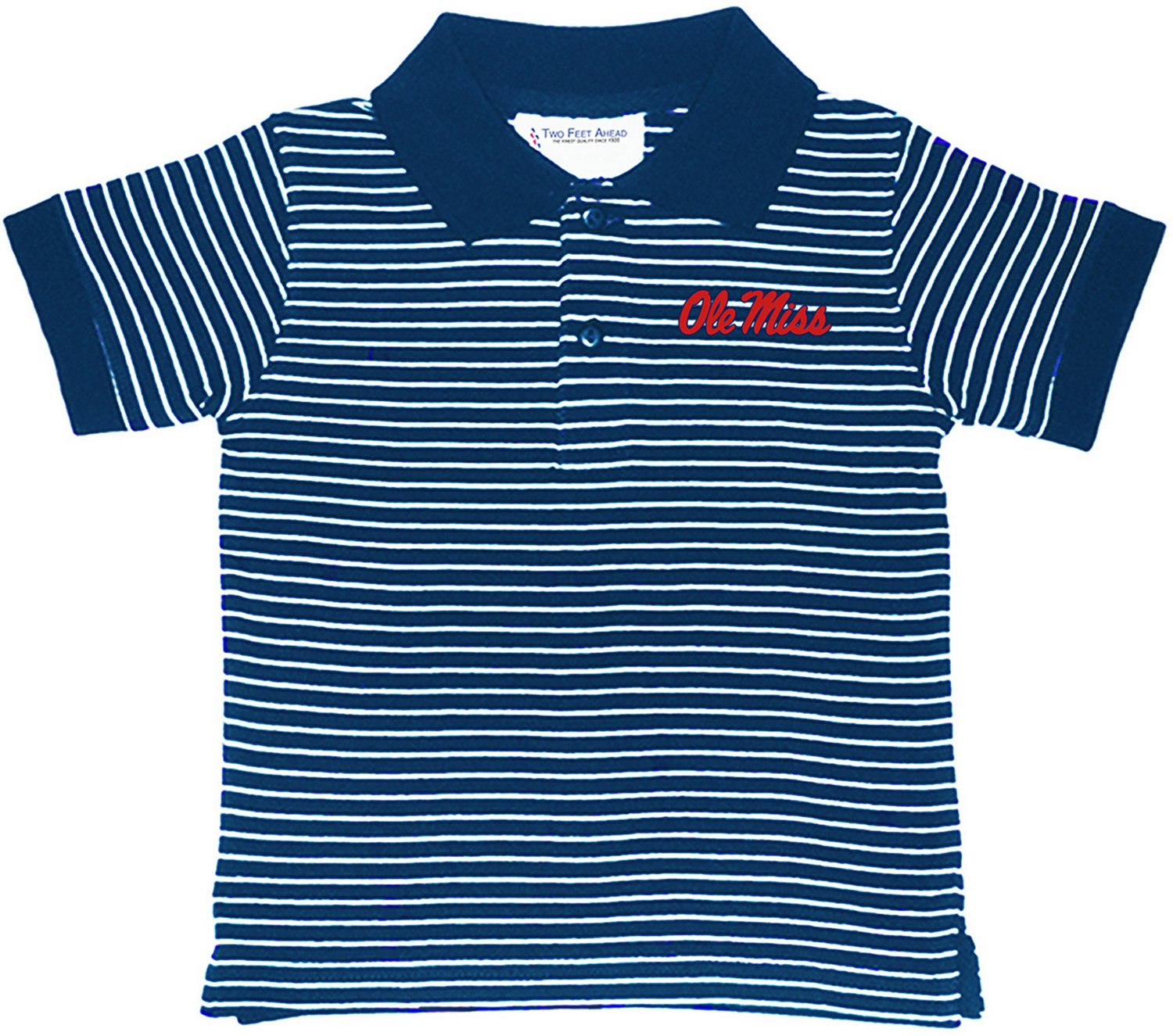 Two Feet Ahead Toddler Boys' University of Mississippi Stripe Polo Shirt