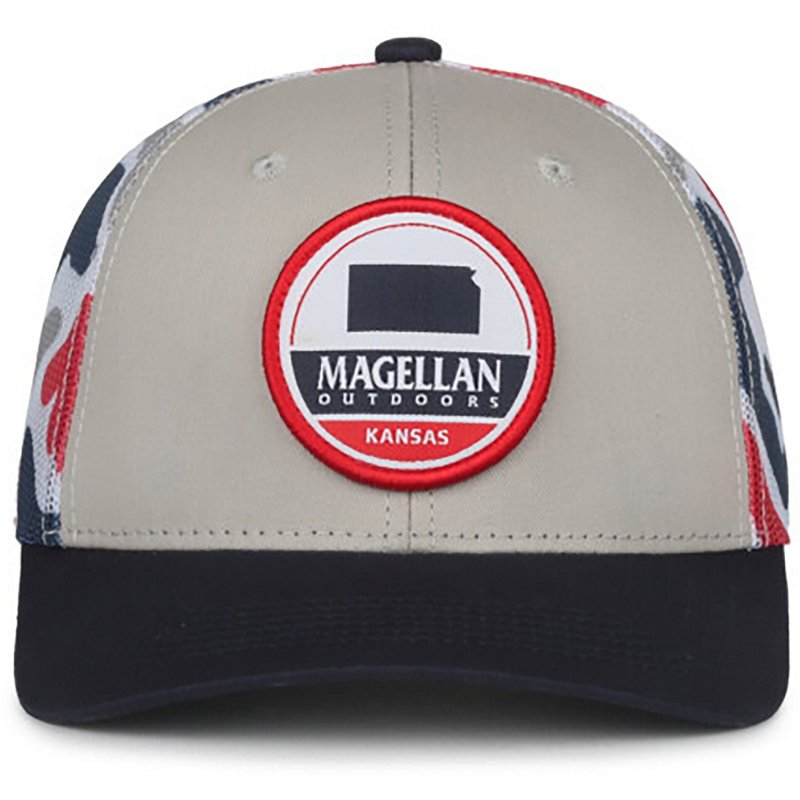 Magellan Outdoors Men's KS Badge State Cap Navy Blue - Men's Hunting/Fishing Headwear at Academy Sports