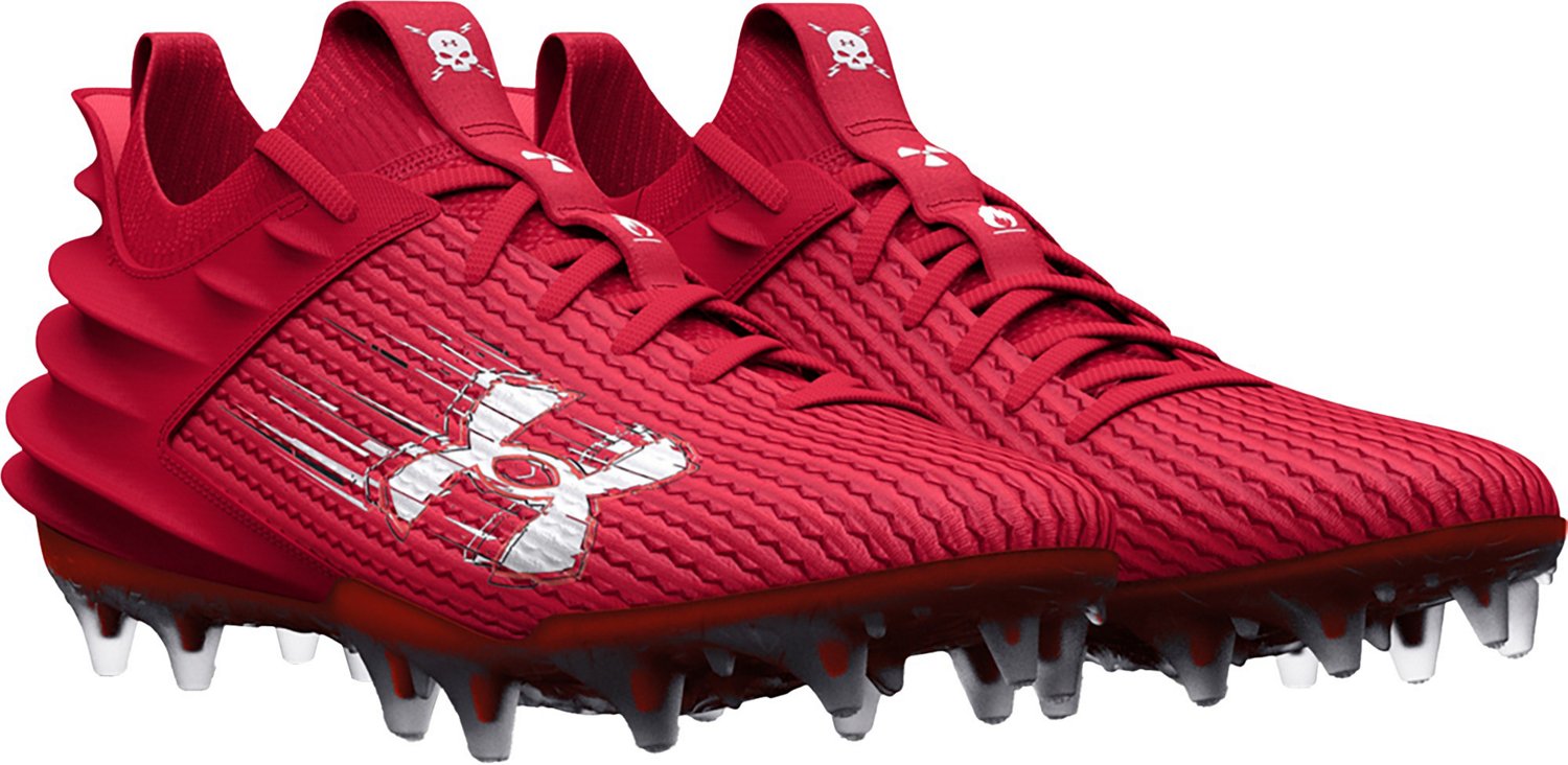 All red under armour football outlet cleats