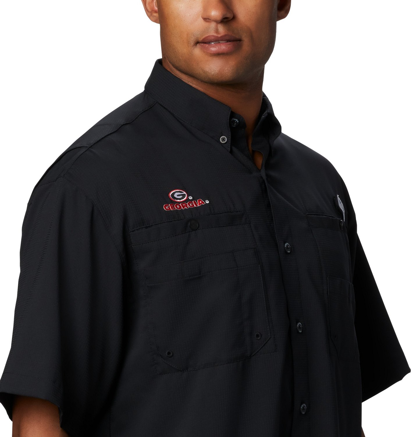 Columbia Sportswear Men’s Big and Tall University of Georgia Tamiami Button-Up Shirt - view number 5