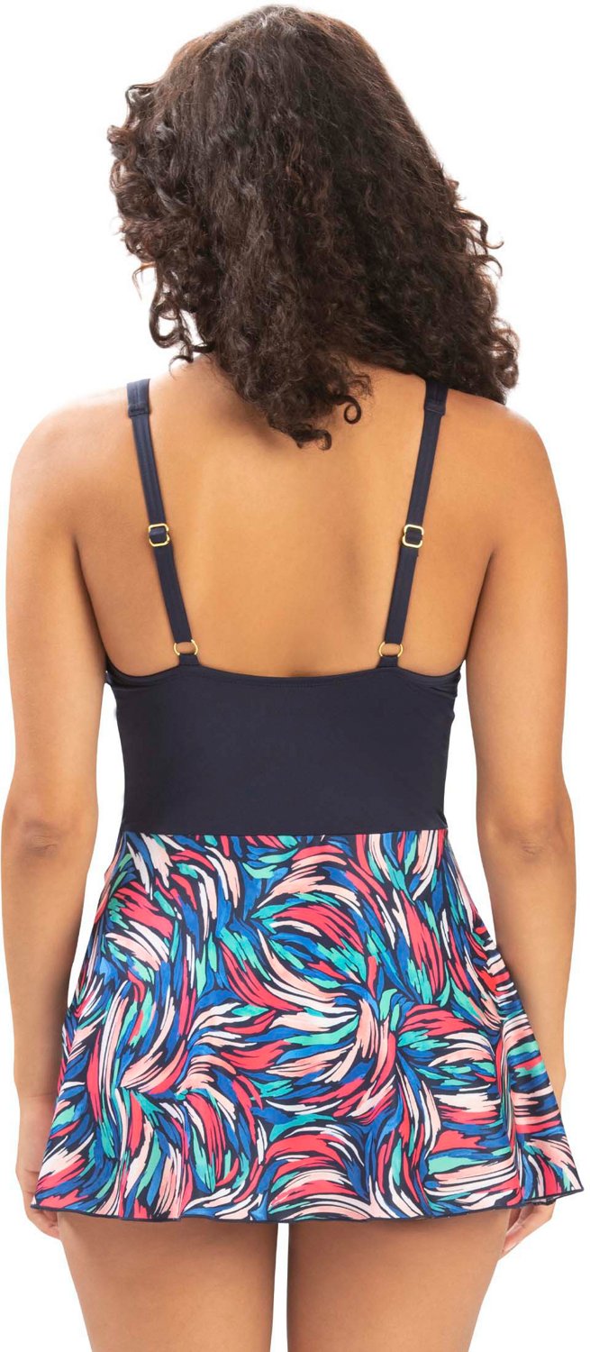 Dolfin Women's Aquashape Print Swim Dress                                                                                        - view number 2