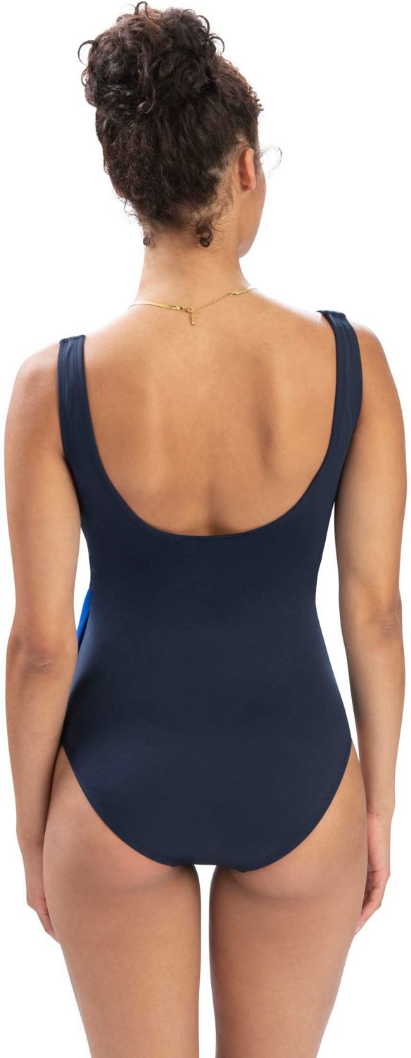 Dolfin Women's Aquashape Solid Moderate Wrap Front 1-Piece Swimsuit - view number 2