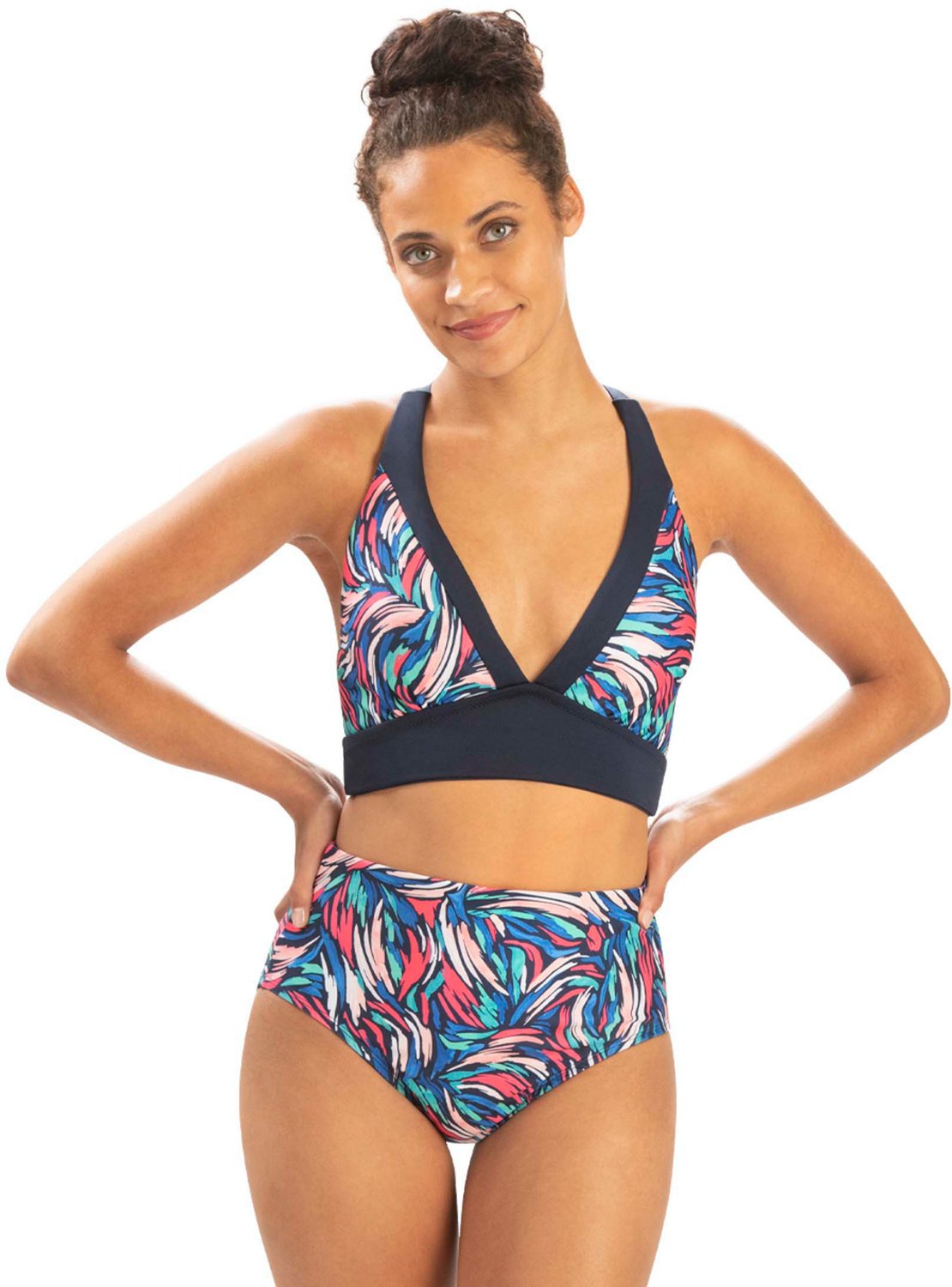 Dolfin Women's Aquashape Awestruck Printed V-neck Bikini Top