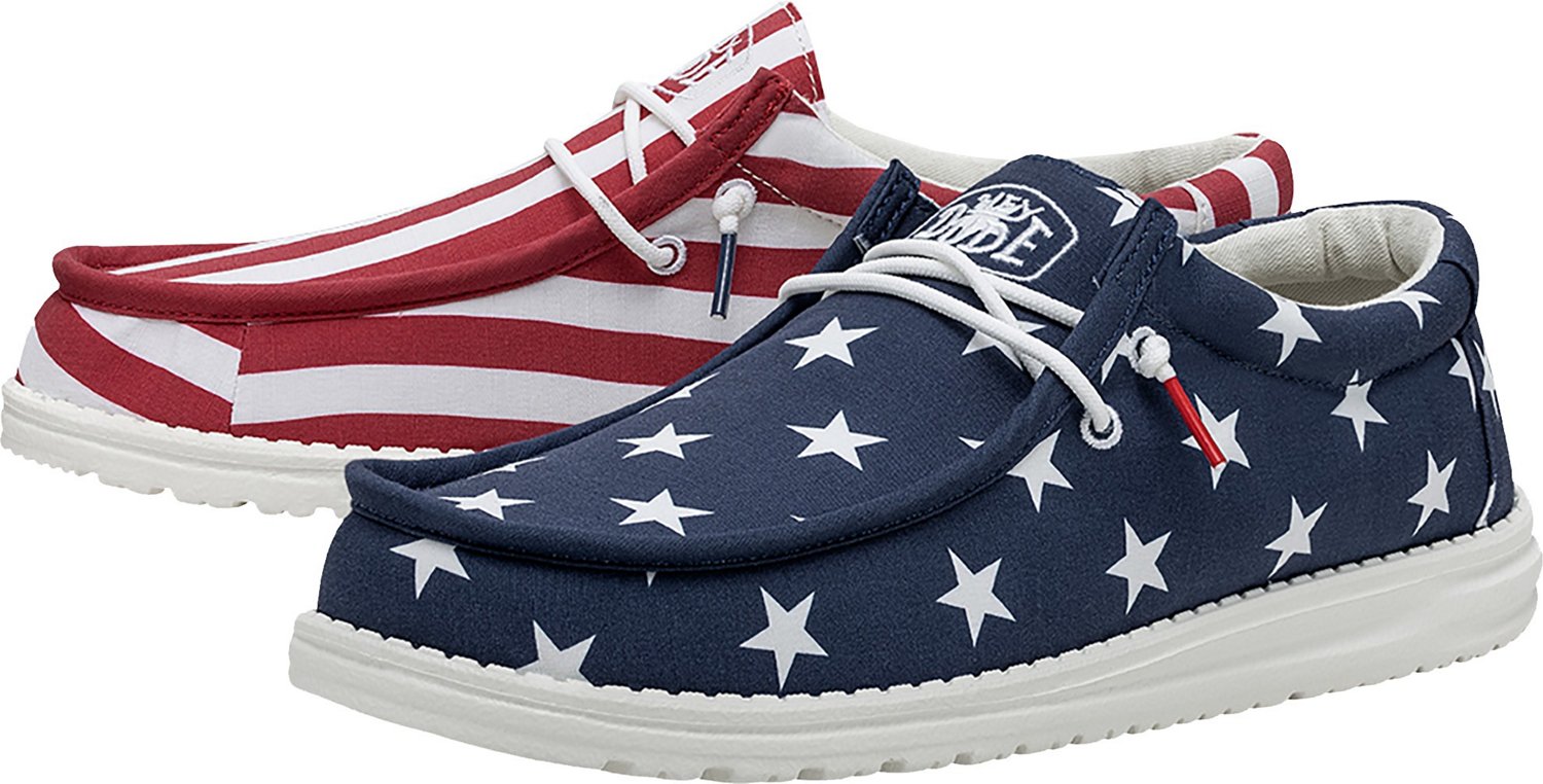 HEYDUDE Men s Wally Patriotic American Flag Slip On Shoes Academy