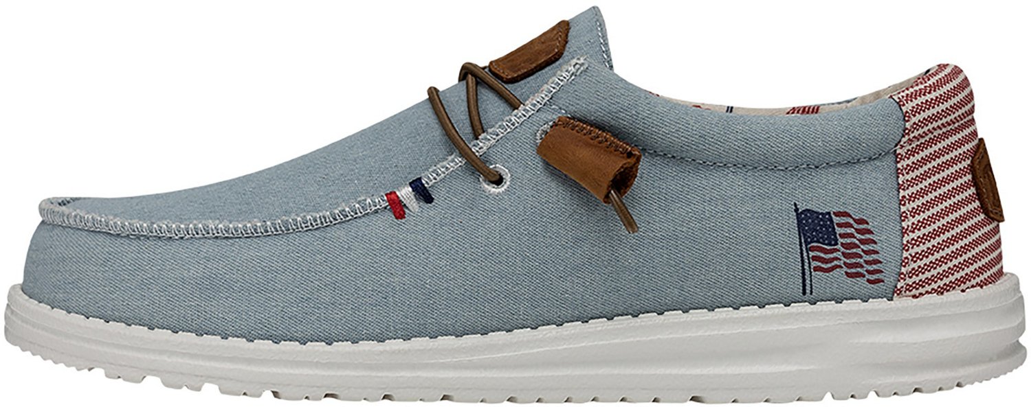 HEYDUDE Unisex Wally Denim Americana Shoes | Academy