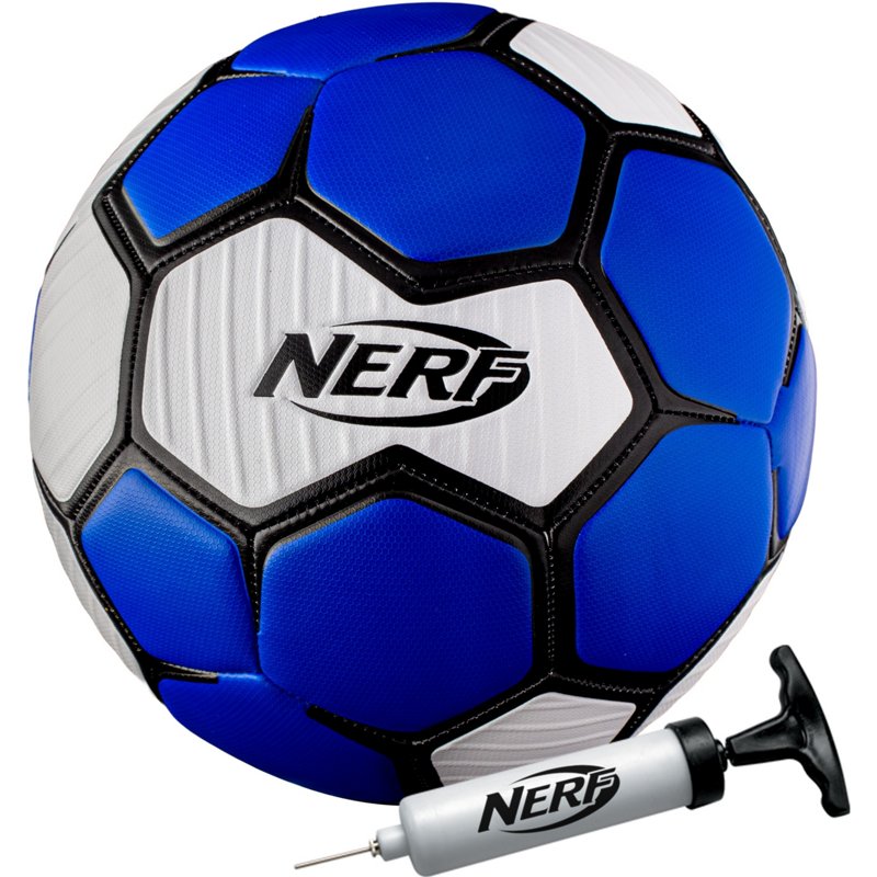 NERF Proshot Official Size 5 Soccer Ball White/Bright Blue - Outdoor Games at Academy Sports