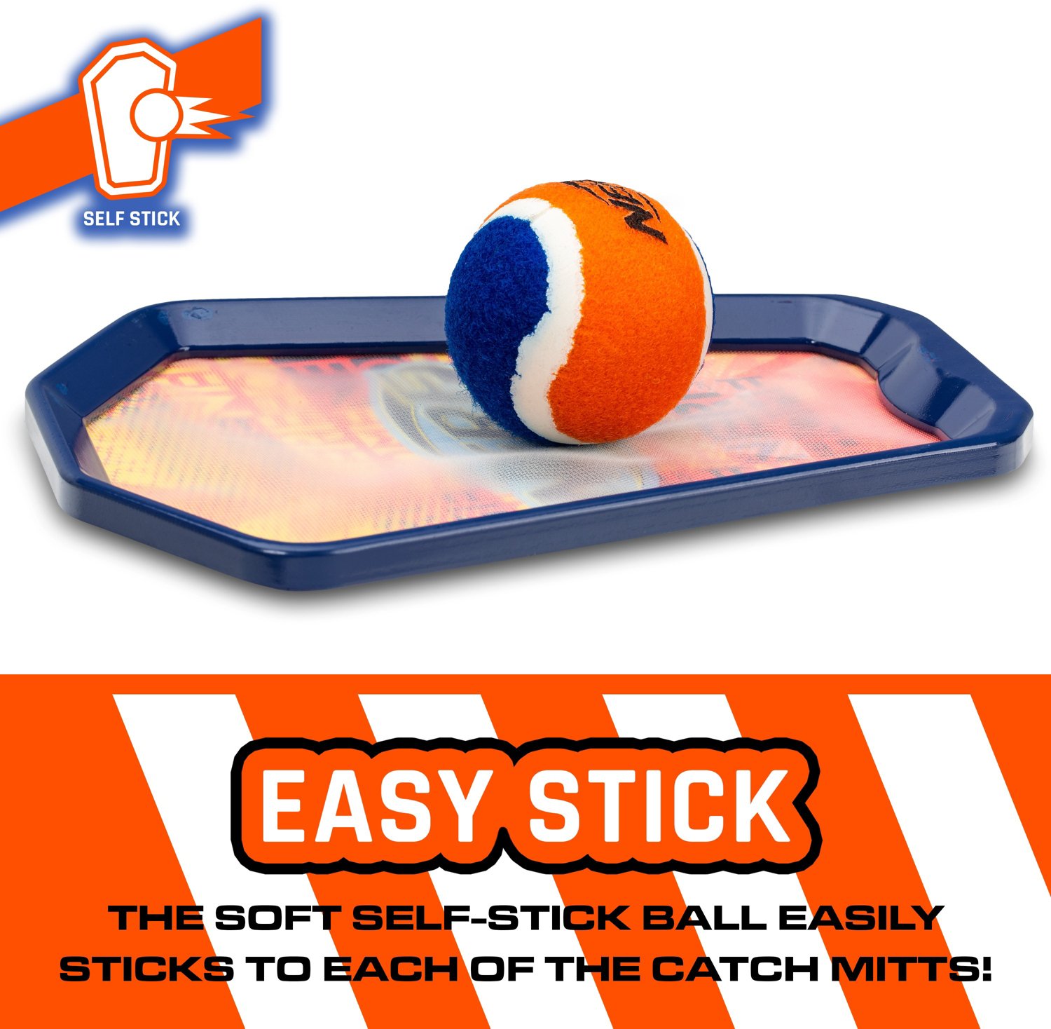NERF SelfStick Toss and Catch Tennis Ball Game with Paddles Academy