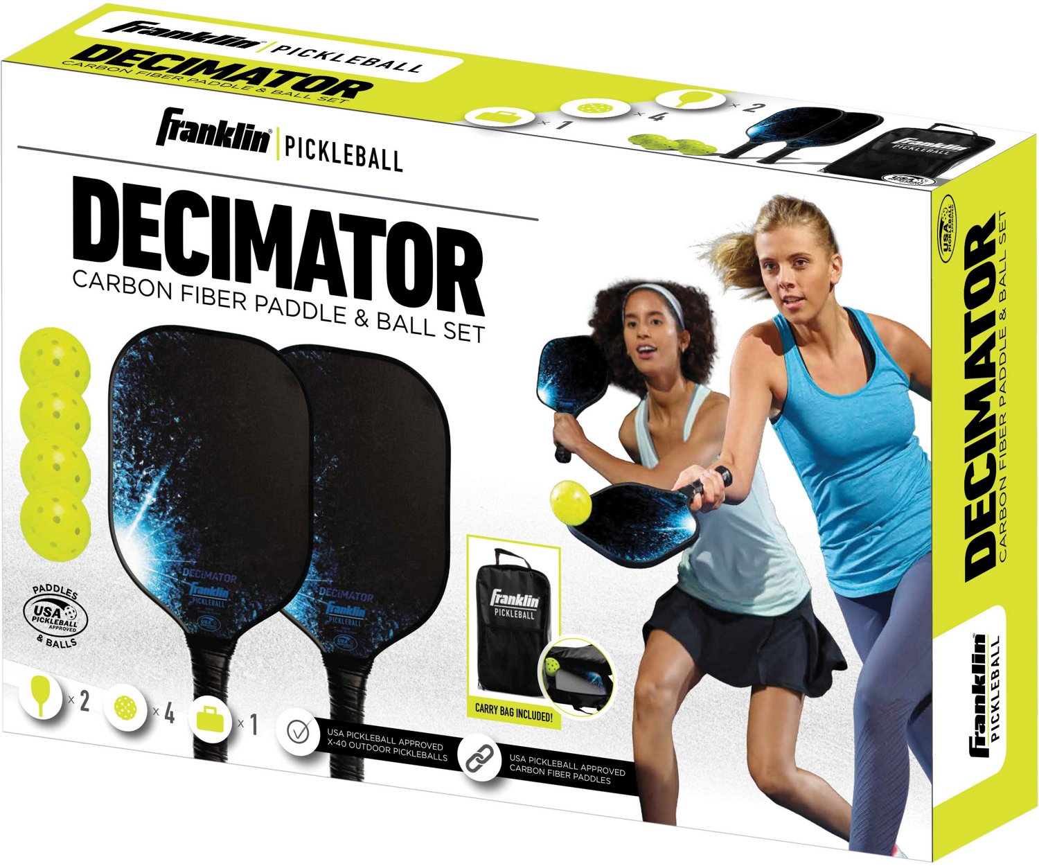 Franklin 2-Player Carbon Fiber X-40 Pickleball Set - view number 2