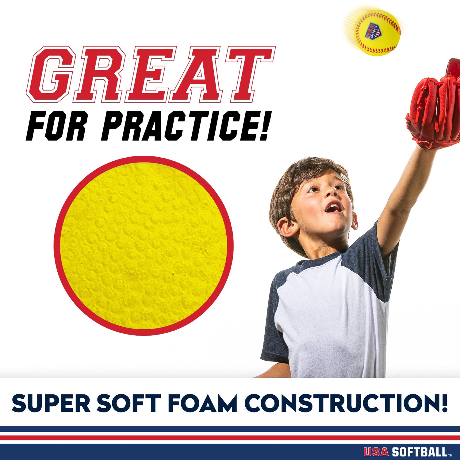 Franklin USA Foam Practice Softballs 4Pack Academy