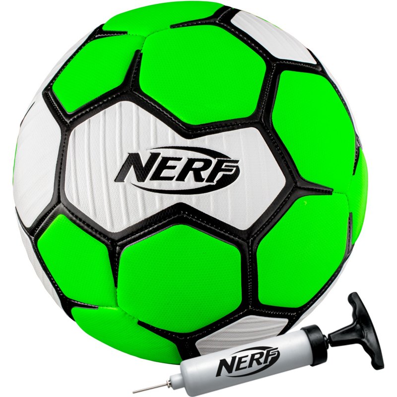 NERF Proshot&trade; Soccer Ball -  Size 4 Hand Stitched for an Authentic Look and Feel - Pump Included