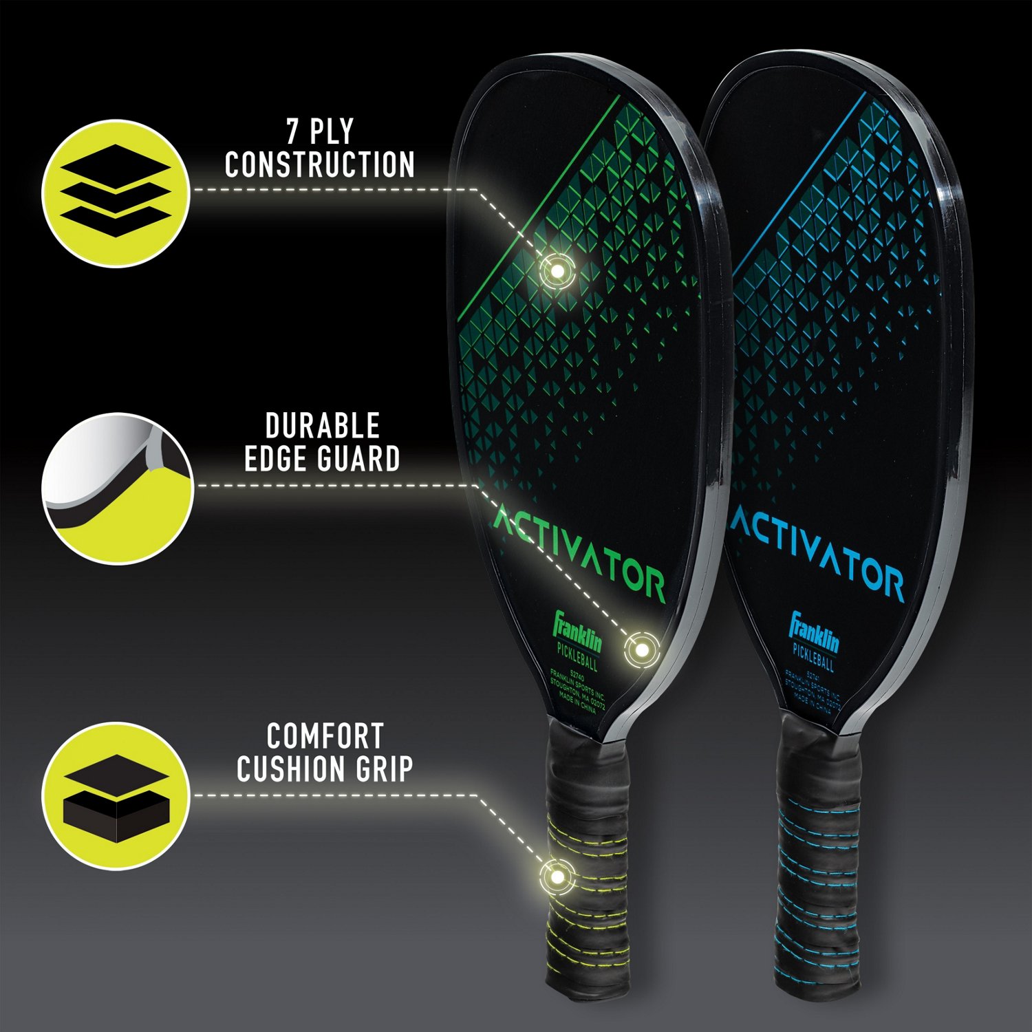 Franklin Activator 4 Player Wooden Pickleball Paddle and Ball Set - view number 5