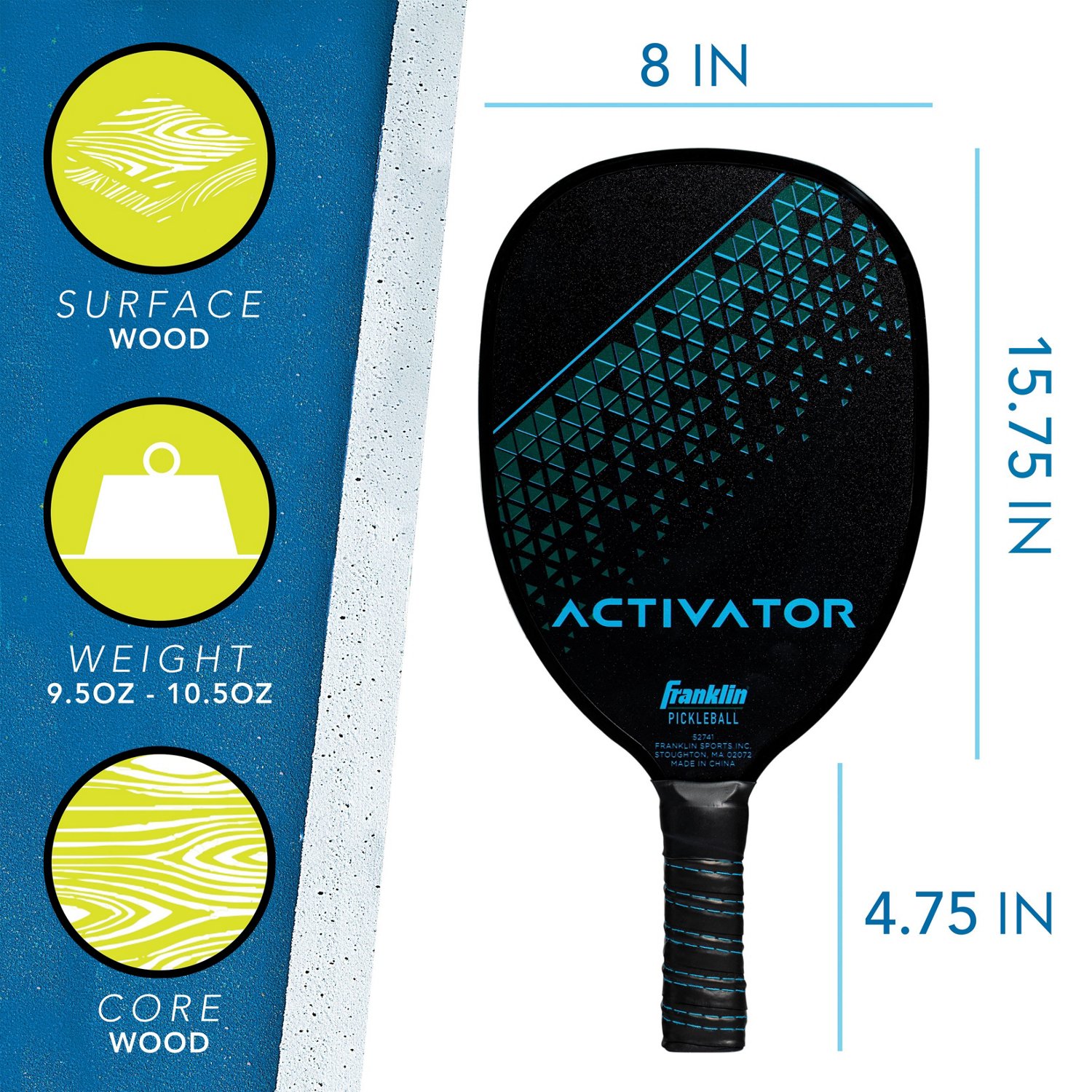 Franklin Activator 4 Player Wooden Pickleball Paddle and Ball Set - view number 6