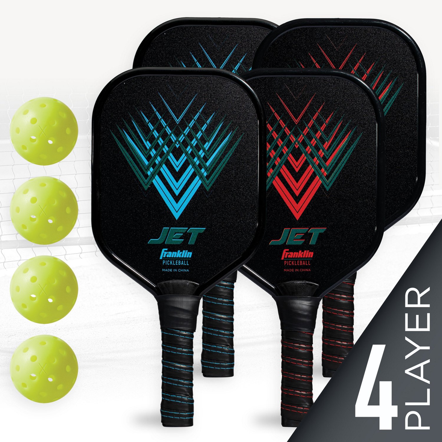 Franklin Jet 4 Player Pickleball Paddle and Ball Set | Academy