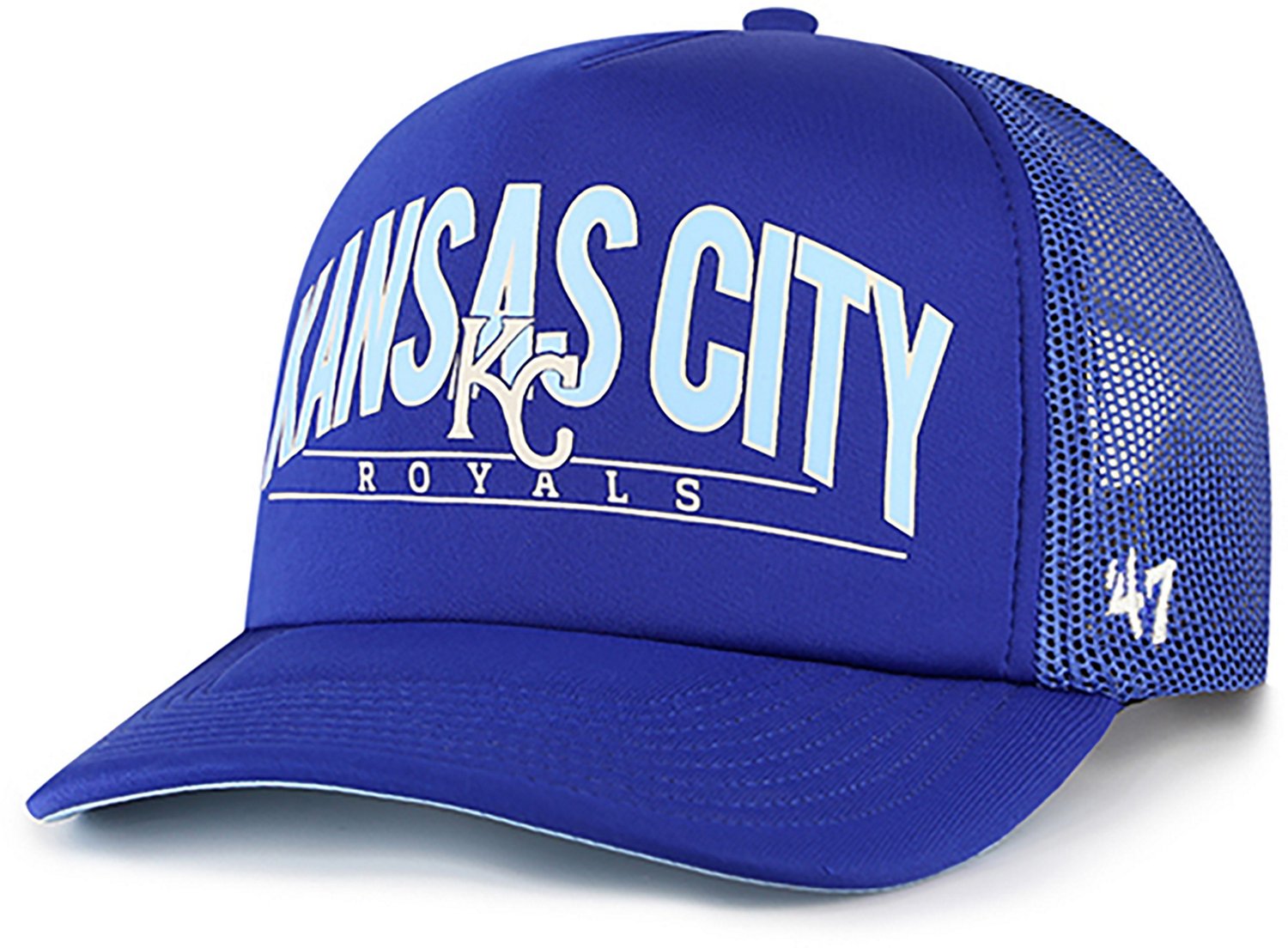 '47 Men's Kansas City Royals Foam Front Mesh Trucker Cap Blue - MLB Caps at Academy Sports