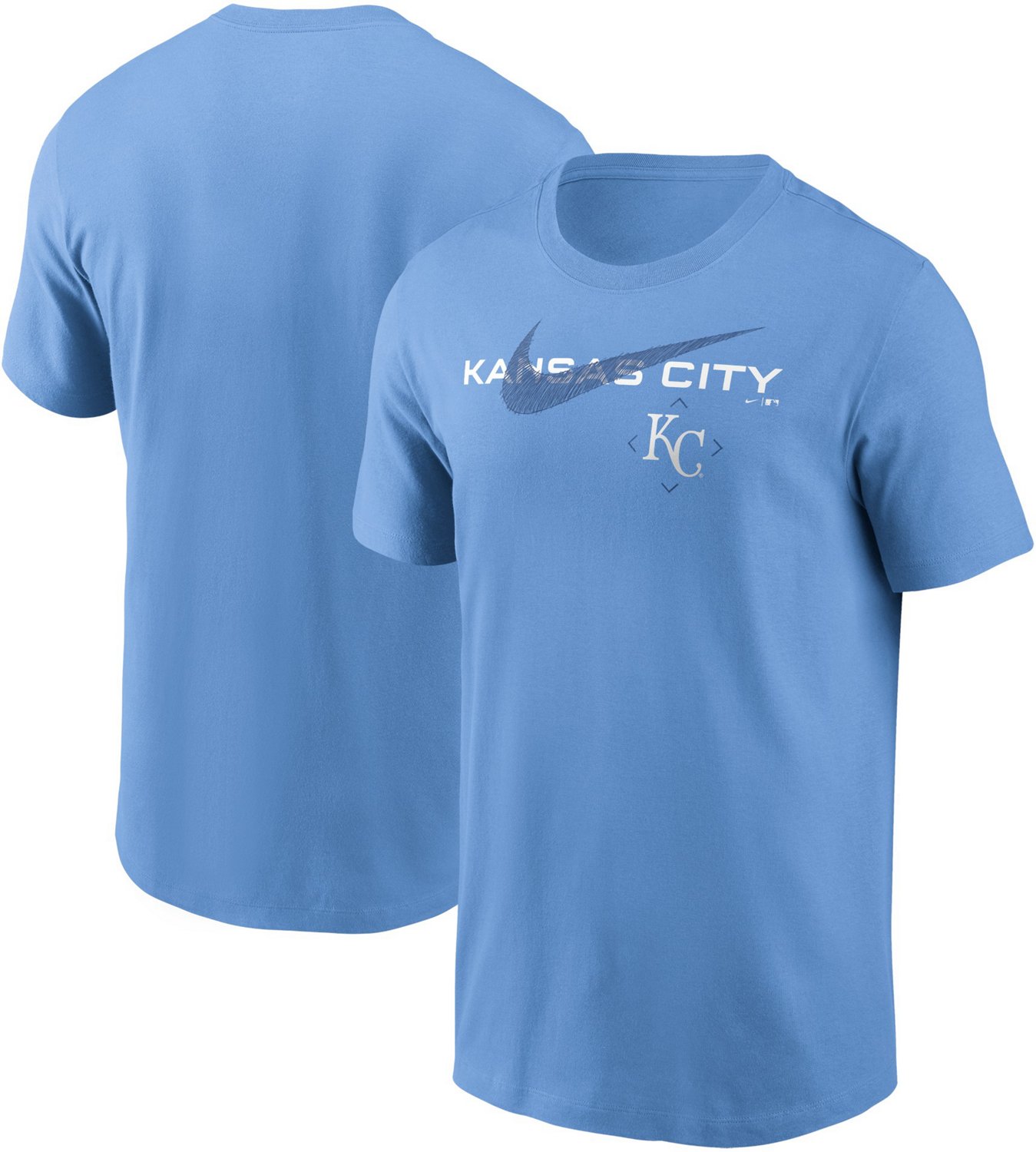 Nike Men's Kansas City Royals Swoosh Neighborhood Short Sleeve T-shirt - view number 3
